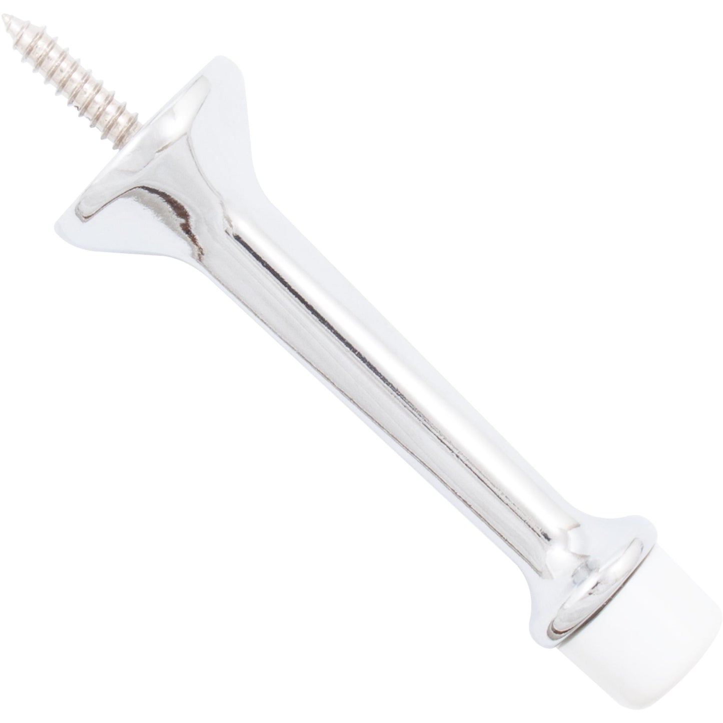 Stone Harbor Hardware Heavy-Duty Solid Door Stop, 3 Inches, Polished Chrome