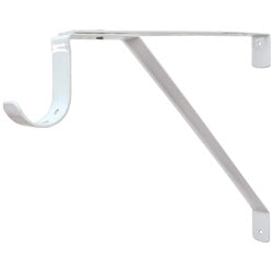 Stone Harbor Hardware Adjustable Open-Back Shelf Bracket with 2-1/2" Drop, Adjusts from 10-1/4" to 10-3/4", White