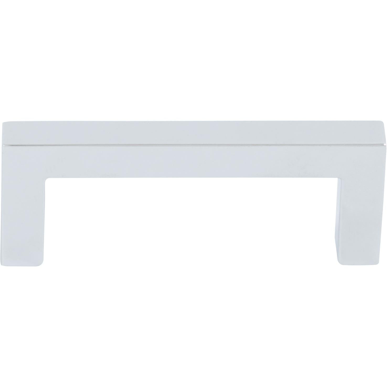 Contemporary Square Cabinet Pull, Zinc Base Material