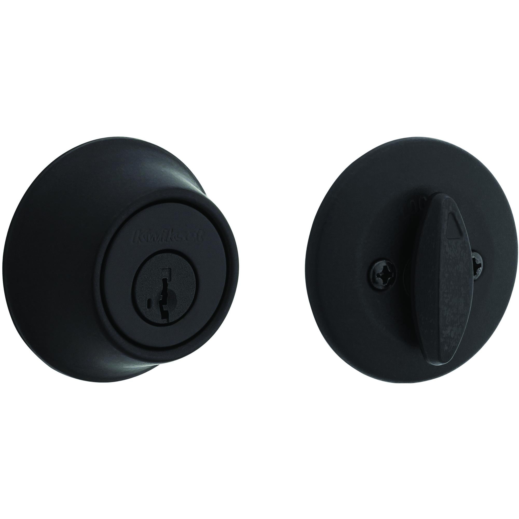 660 514 SMT 6AL FD STRKP K3 1-Cyl Deadbolt with Fire Door Latch - Matte Black