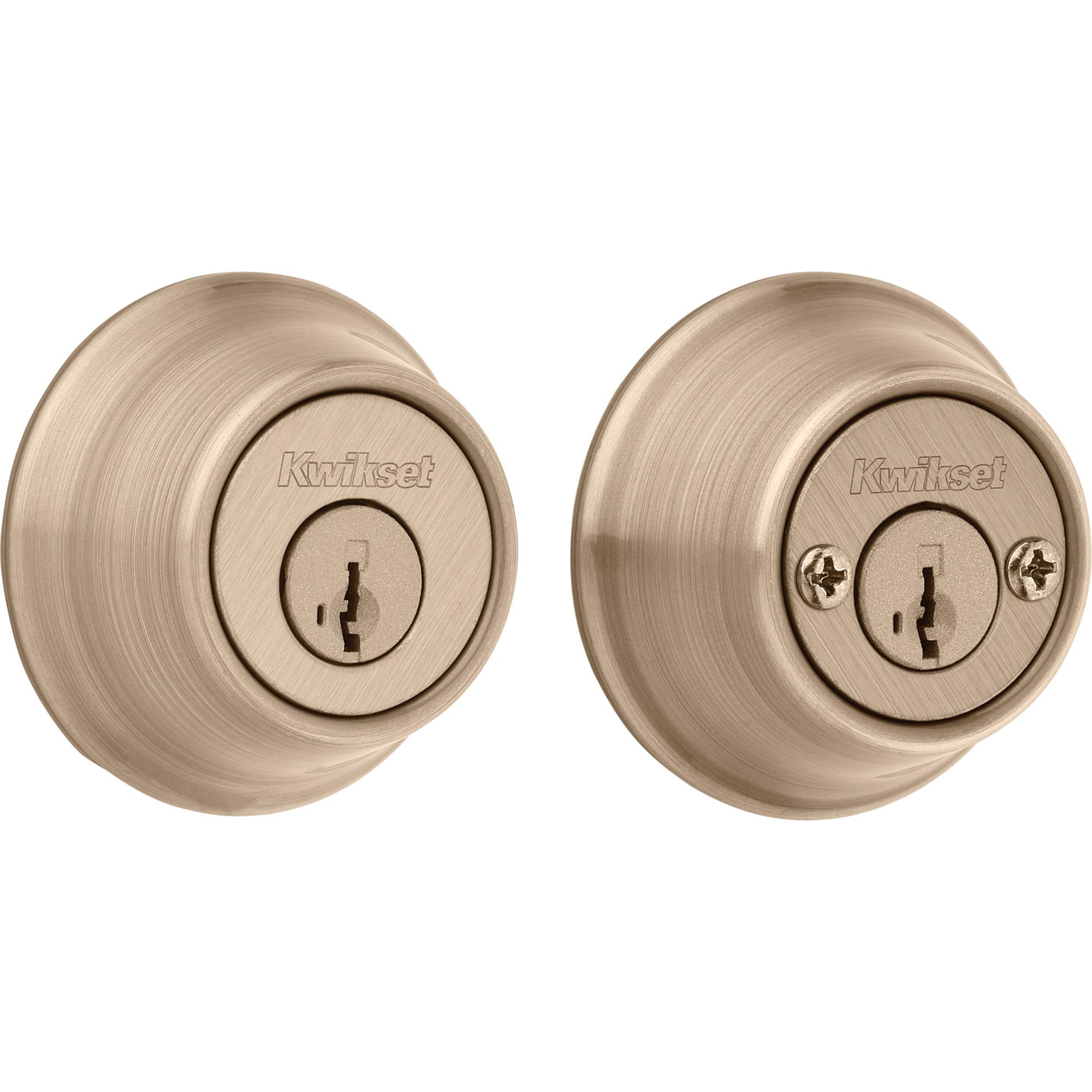 665 5 SMT 6AL STRKP K3 2-Cyl Deadbolt - Antique Brass