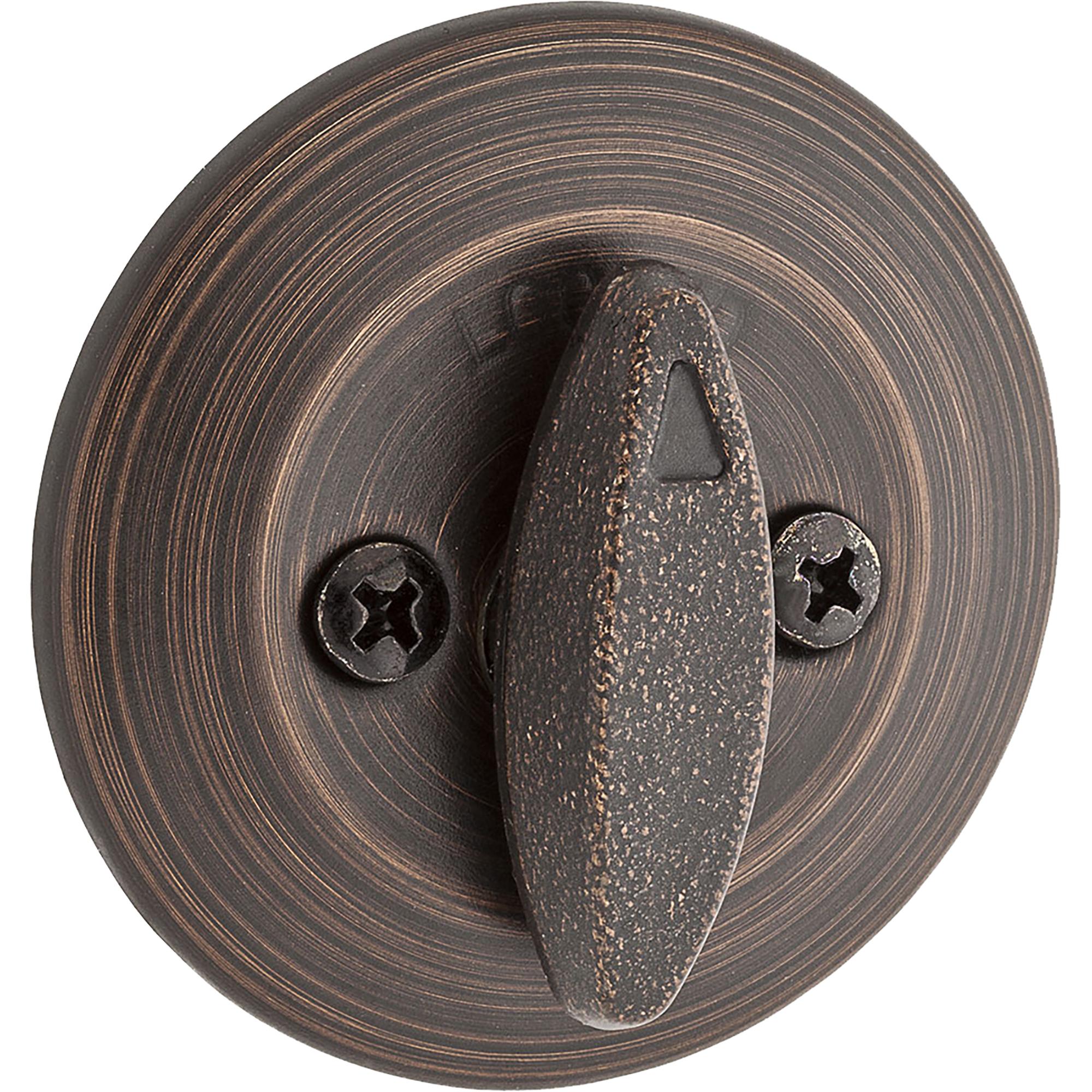 667 11P 6AL STRKP 1-Side Deadbolt with Backplate - Venetian Bronze