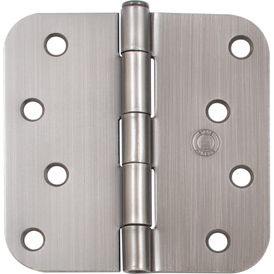Stone Harbor Hardware Standard Hinge, 4 Inches, 5/8" Radius Corner, Bulk Pack (100 Each), Antique Nickel