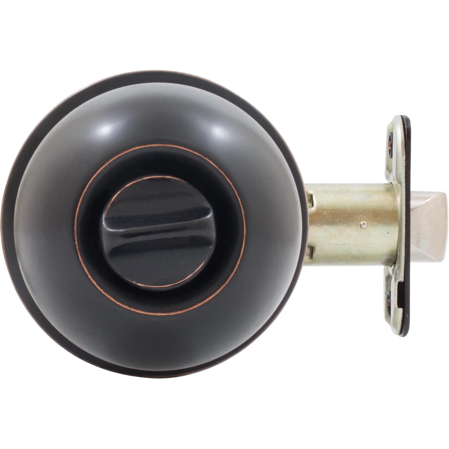 Stone Harbor Hardware Ball Door Knob, Entry Latch, SC Keyway, Vintage Bronze