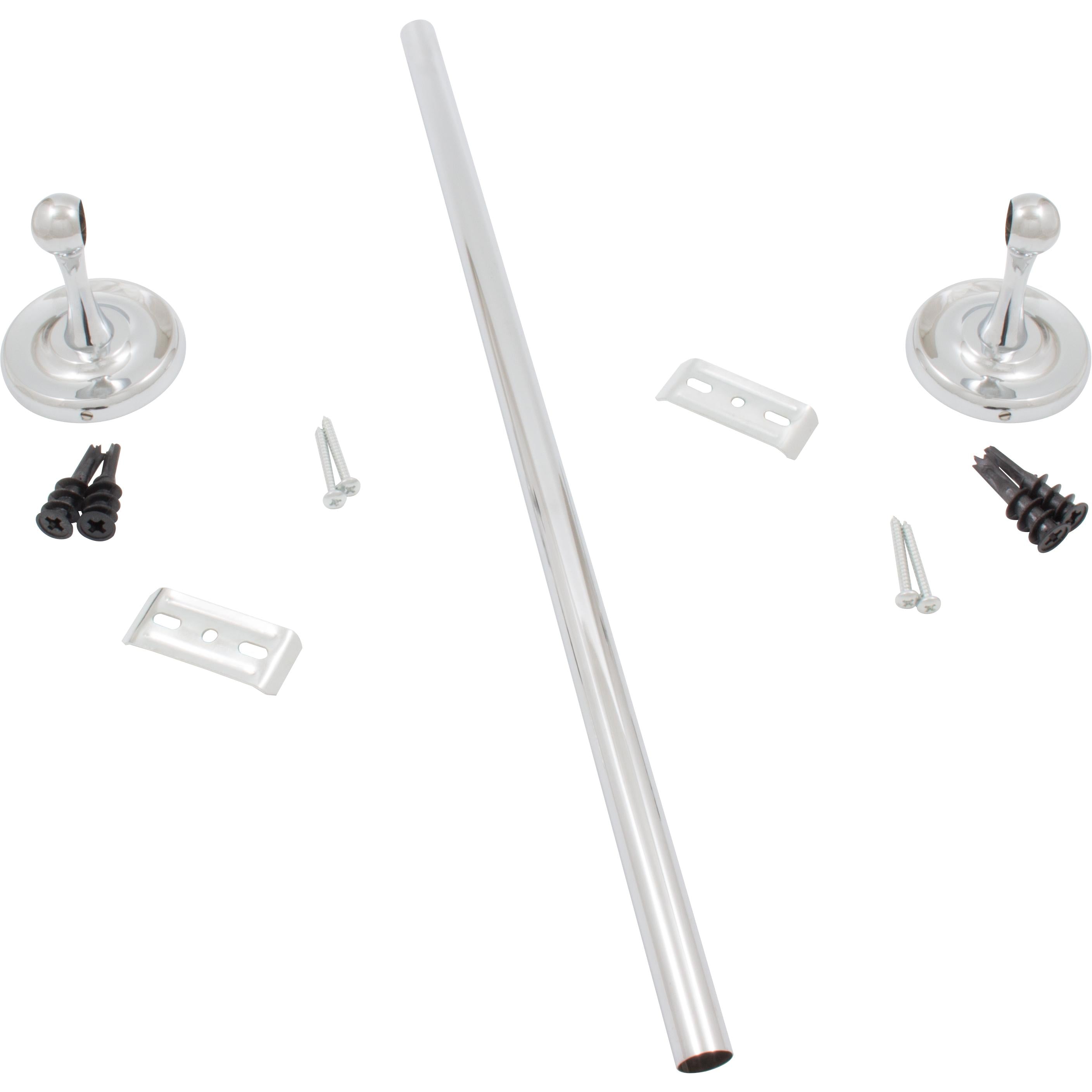 Stone Harbor Hardware Portland Towel Bar, 24 Inches, Polished Chrome