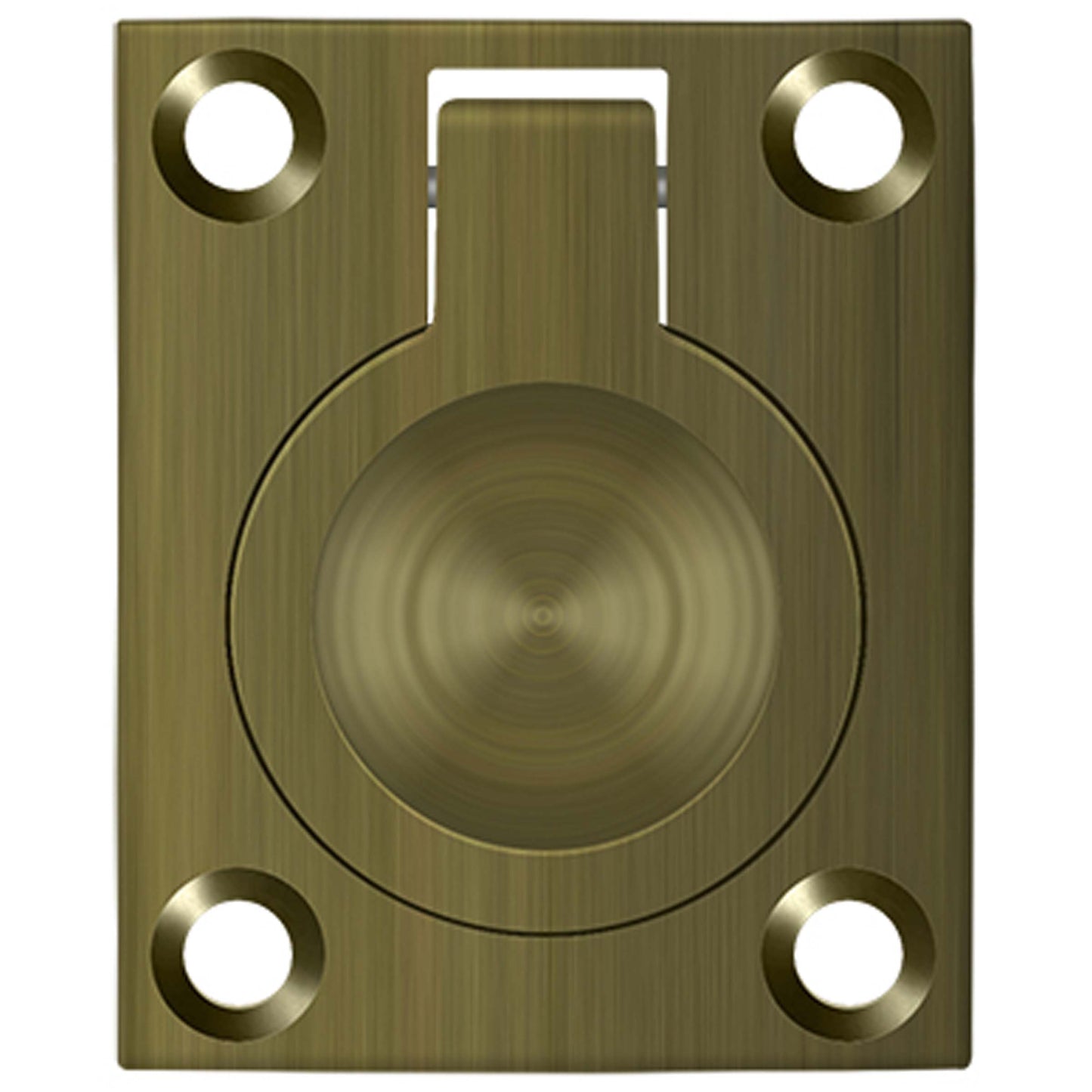 Deltana FRP175U5 1 3/4-Inch x 1 3/8-Inch Solid Brass Flush Ring Pull