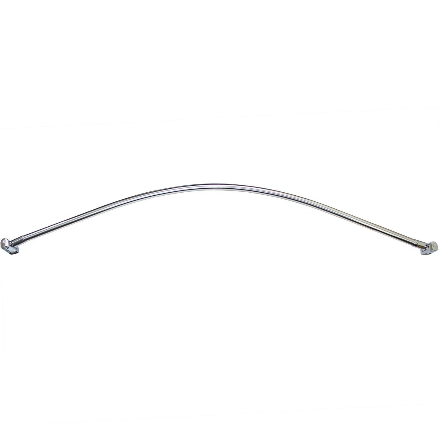 Stone Harbor Hardware Standard Curved Shower Rod, 5 Feet, Polished Stainless Steel