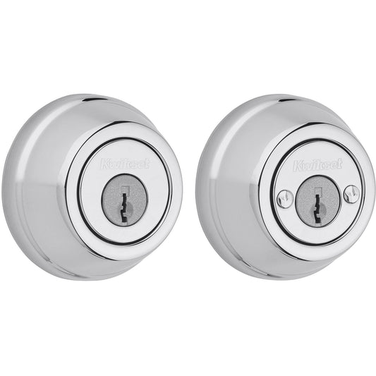 785 26 6AL STRKP K3 2-Cyl Deadbolt - Polished Chrome