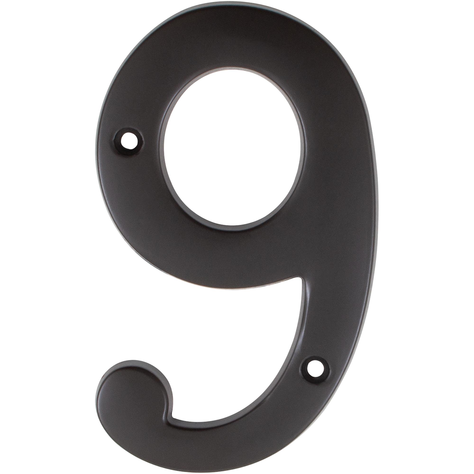 Stone Harbor Hardware Heavy-Duty House Numbers, #9, 4 Inches, Oil-Rubbed Bronze