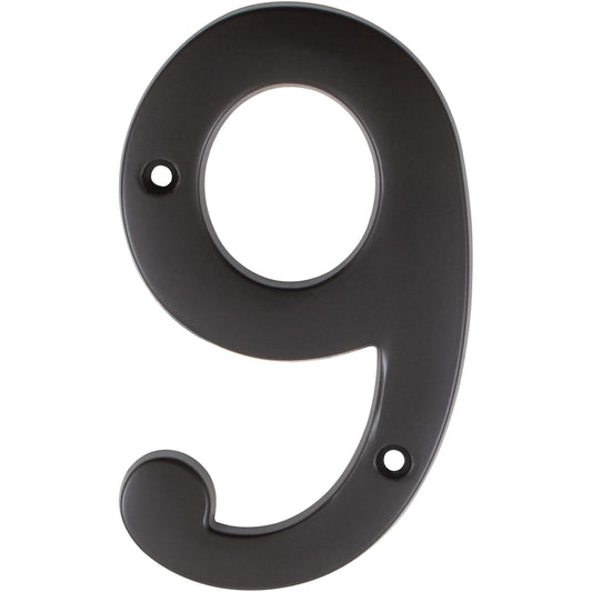 Stone Harbor Hardware Heavy-Duty House Numbers, #9, 4 Inches, Oil-Rubbed Bronze