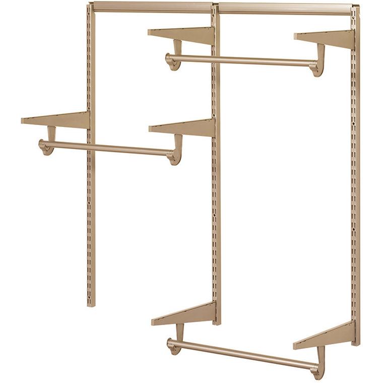 Closet Culture by Knape & Vogt Culture 4 ft. Steel Closet Hardware Kit in Satin Gold Shelving