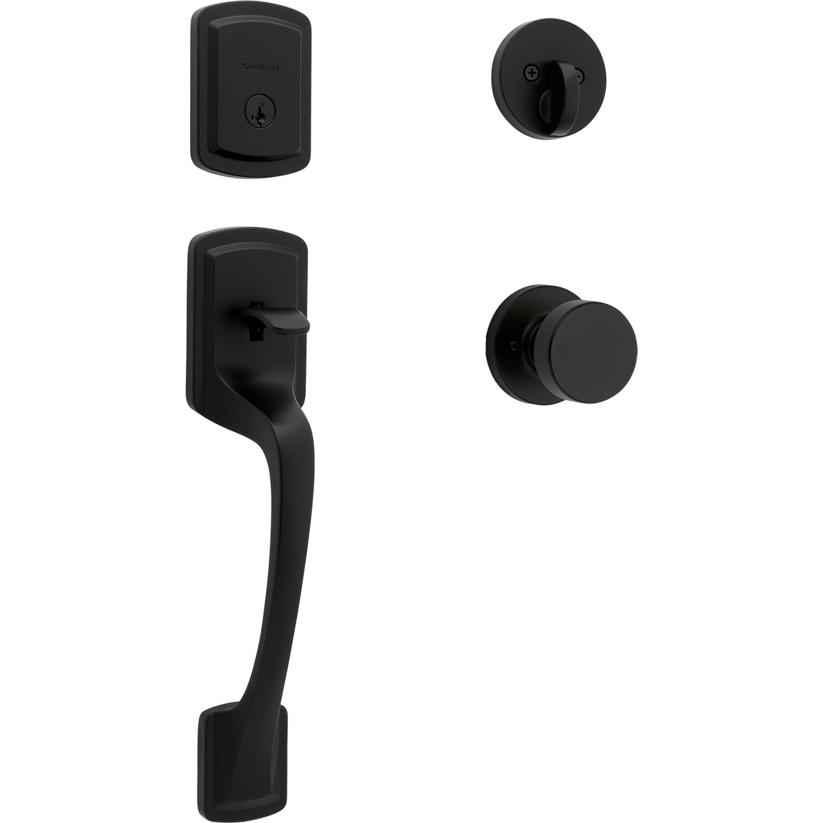 Prague Handleset with Pismo - Matte Black