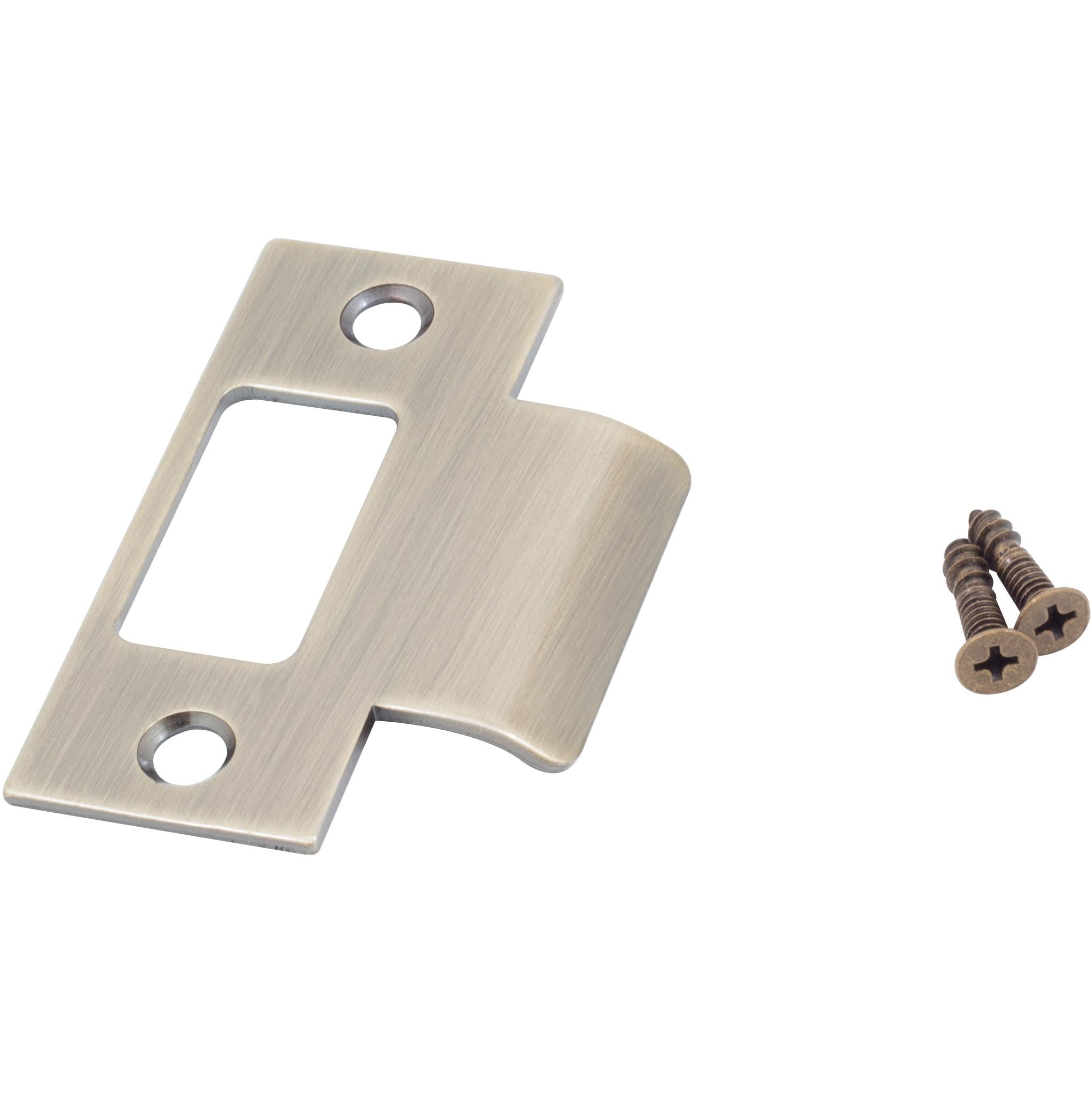 Square Corner T-Strike Plate, 2-3/4 Inches, 2-1/8" Center-to-Center