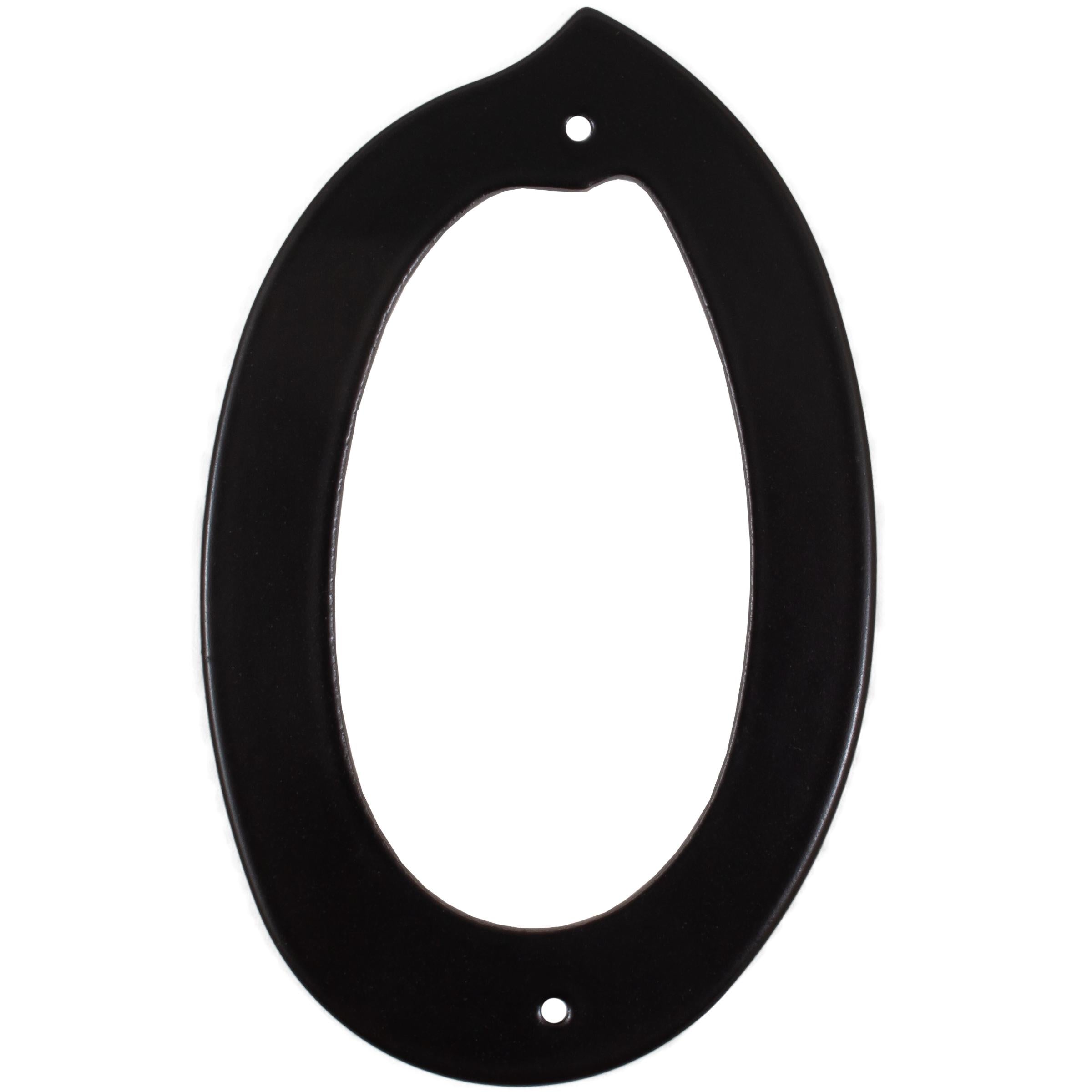 Stone Harbor Hardware Smooth House Number, #0, 4 Inches, Matte Black