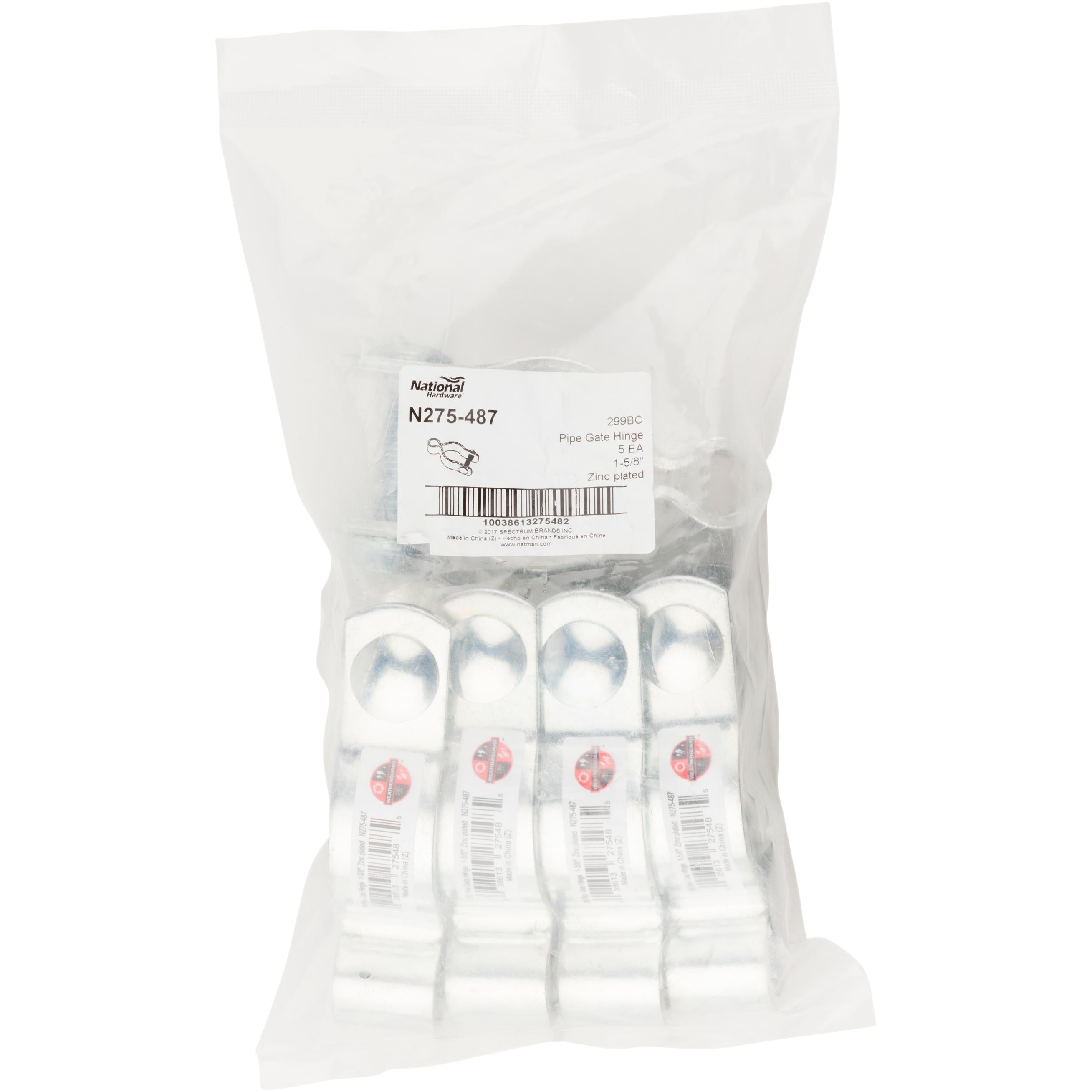 299BC 1-5/8" Pipe Gate Hinge Non-Welded / Assembled - Zinc Plated