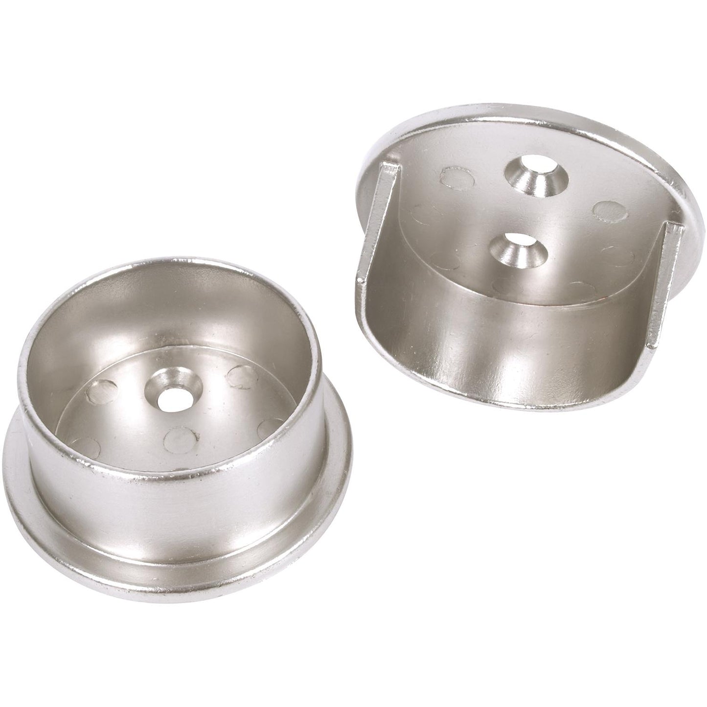 Stone Harbor Hardware Heavy-Duty Pole Sockets, 2 Holes, Satin Nickel