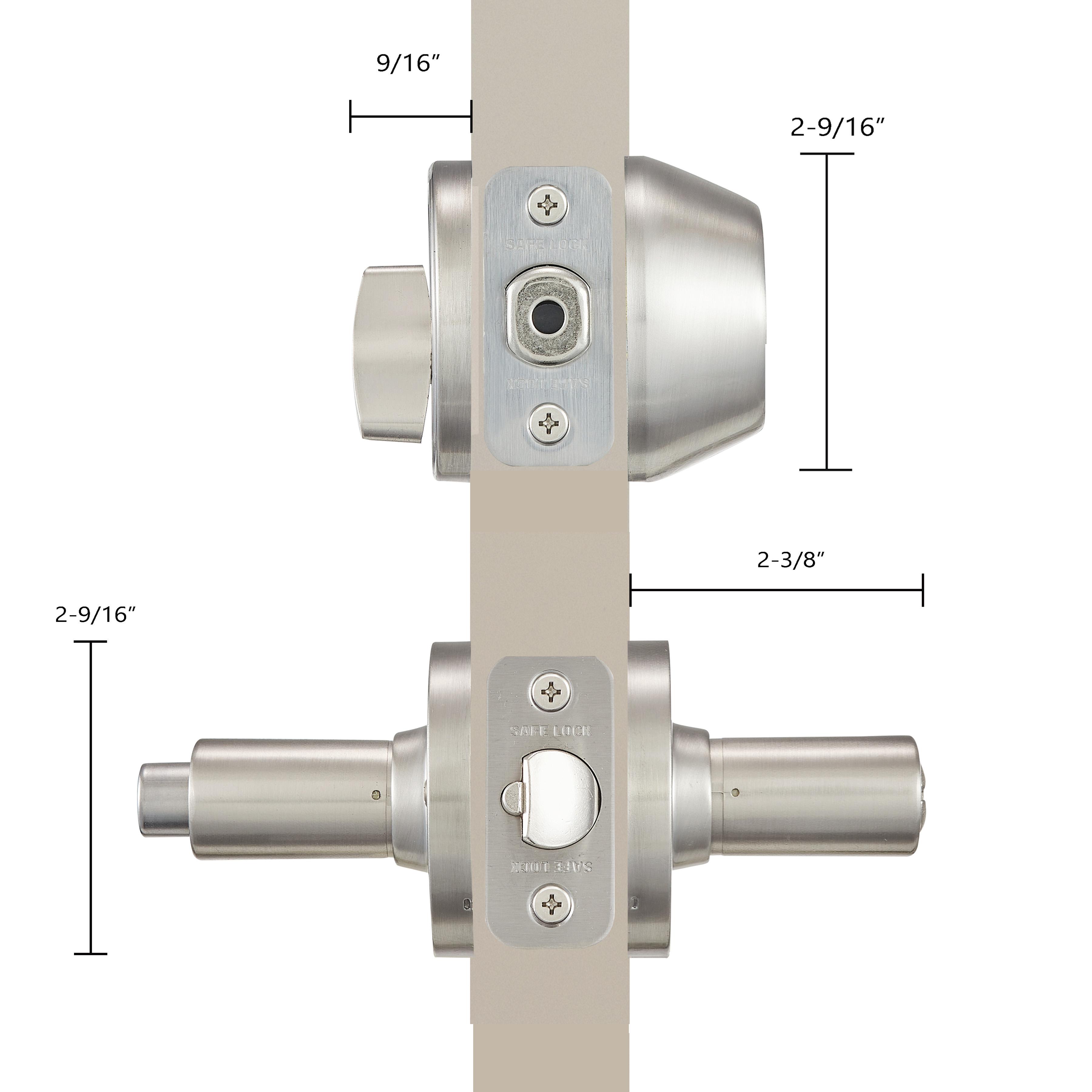 Safe Lock - Daylon Lever, Keyed Entry Lever and Single Cylinder Deadbolt Combo Pack - Satin Nickel