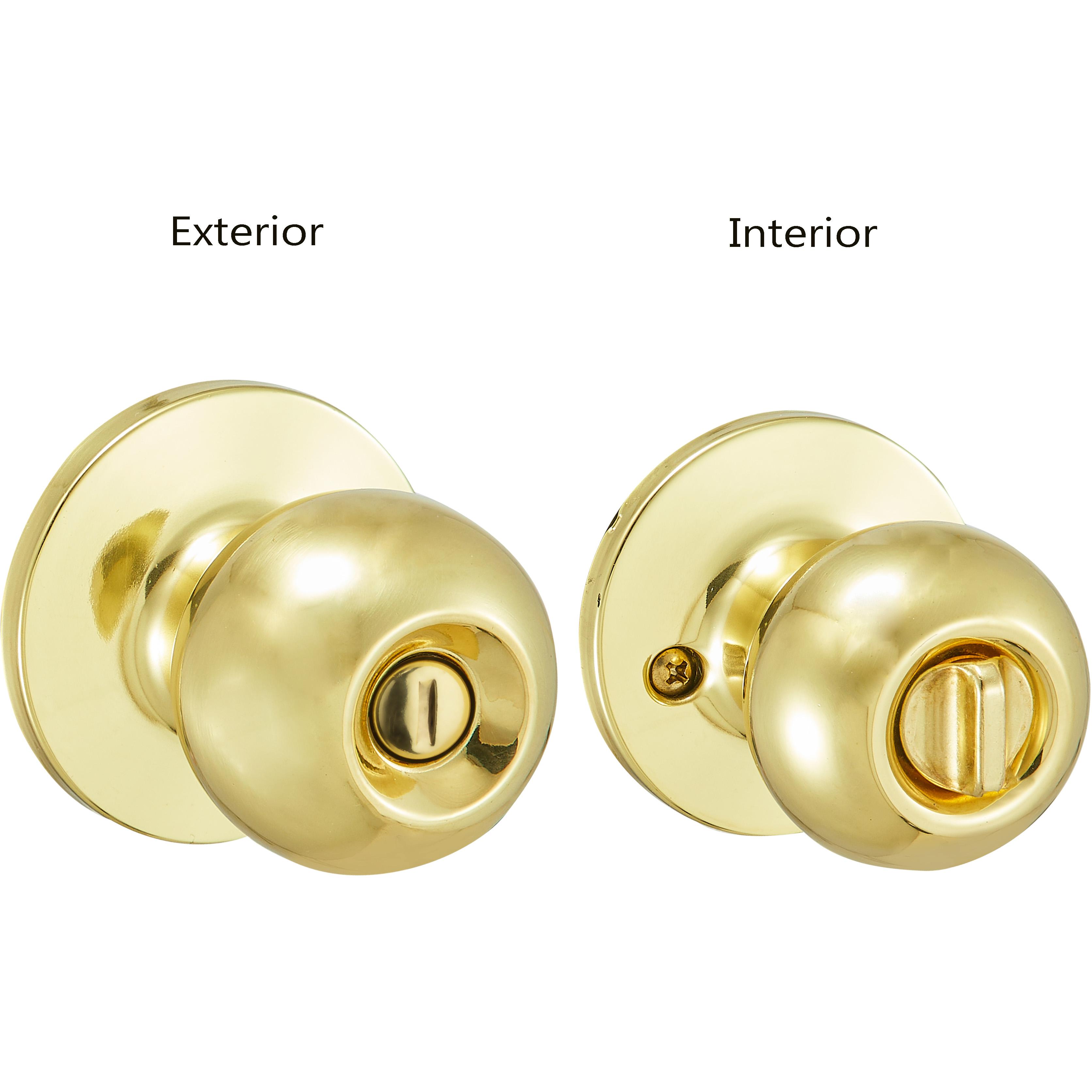 Safe Lock - Regina Knob - Polished Brass