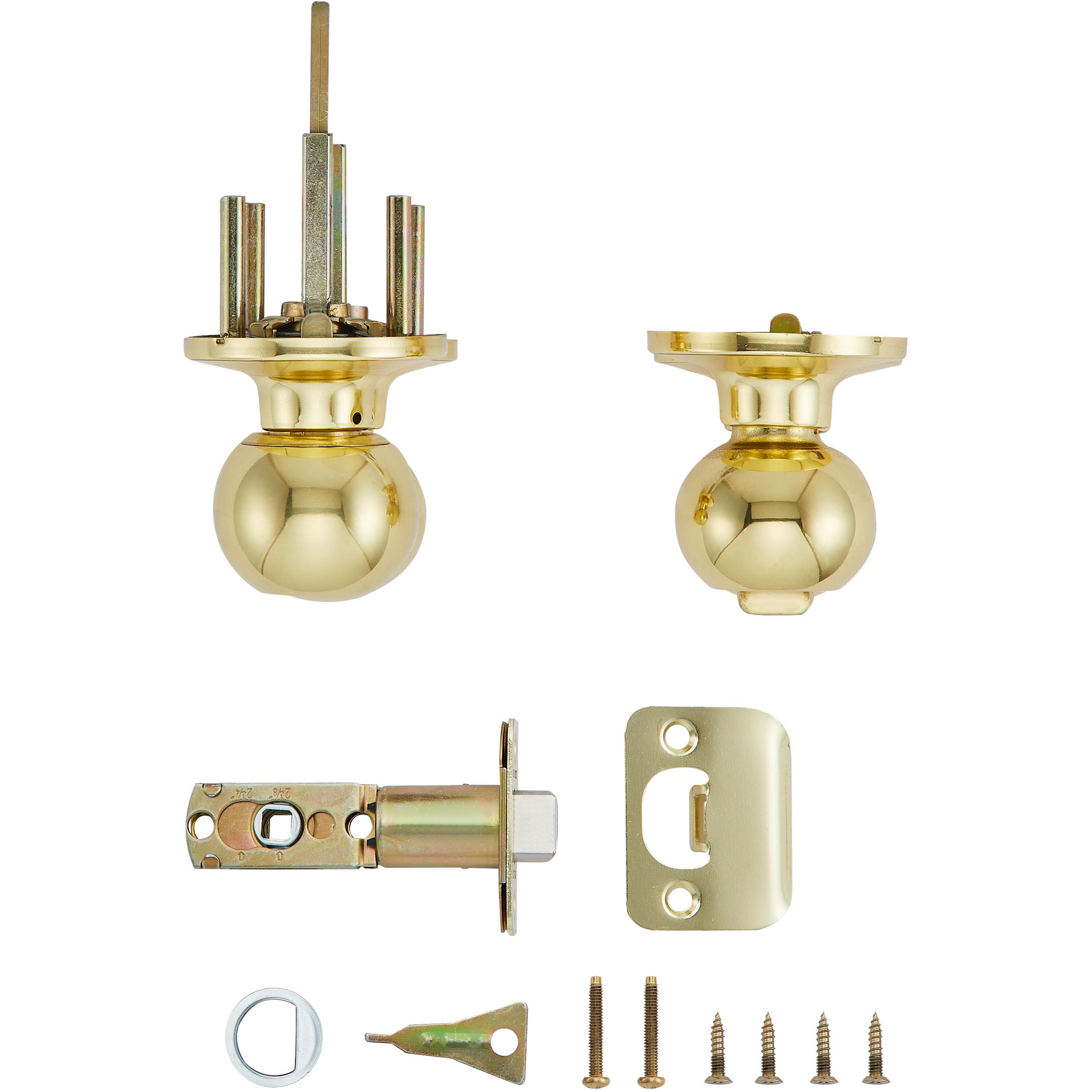 Safe Lock - Regina Knob - Polished Brass