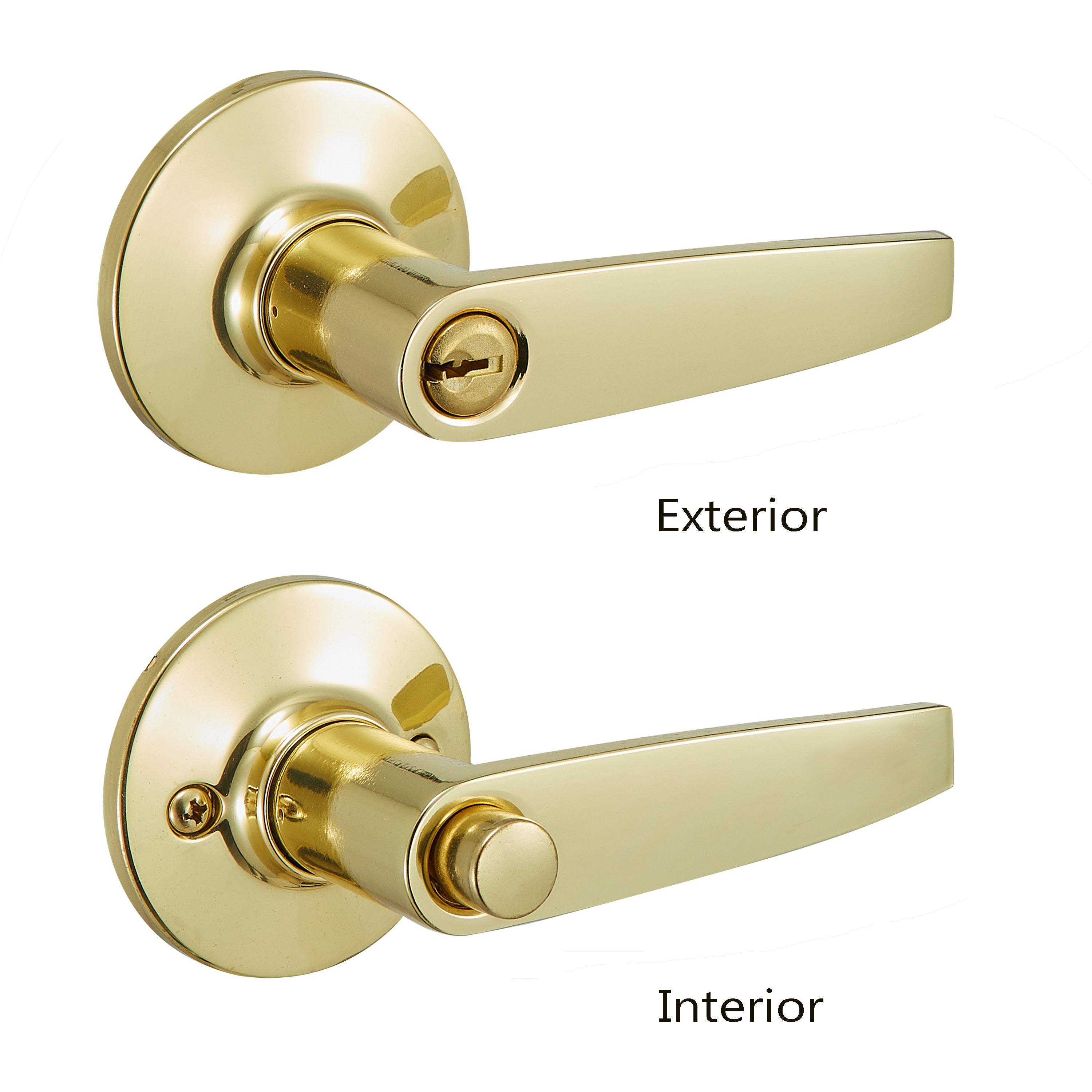 Safe Lock - Winston Lever - Polished Brass