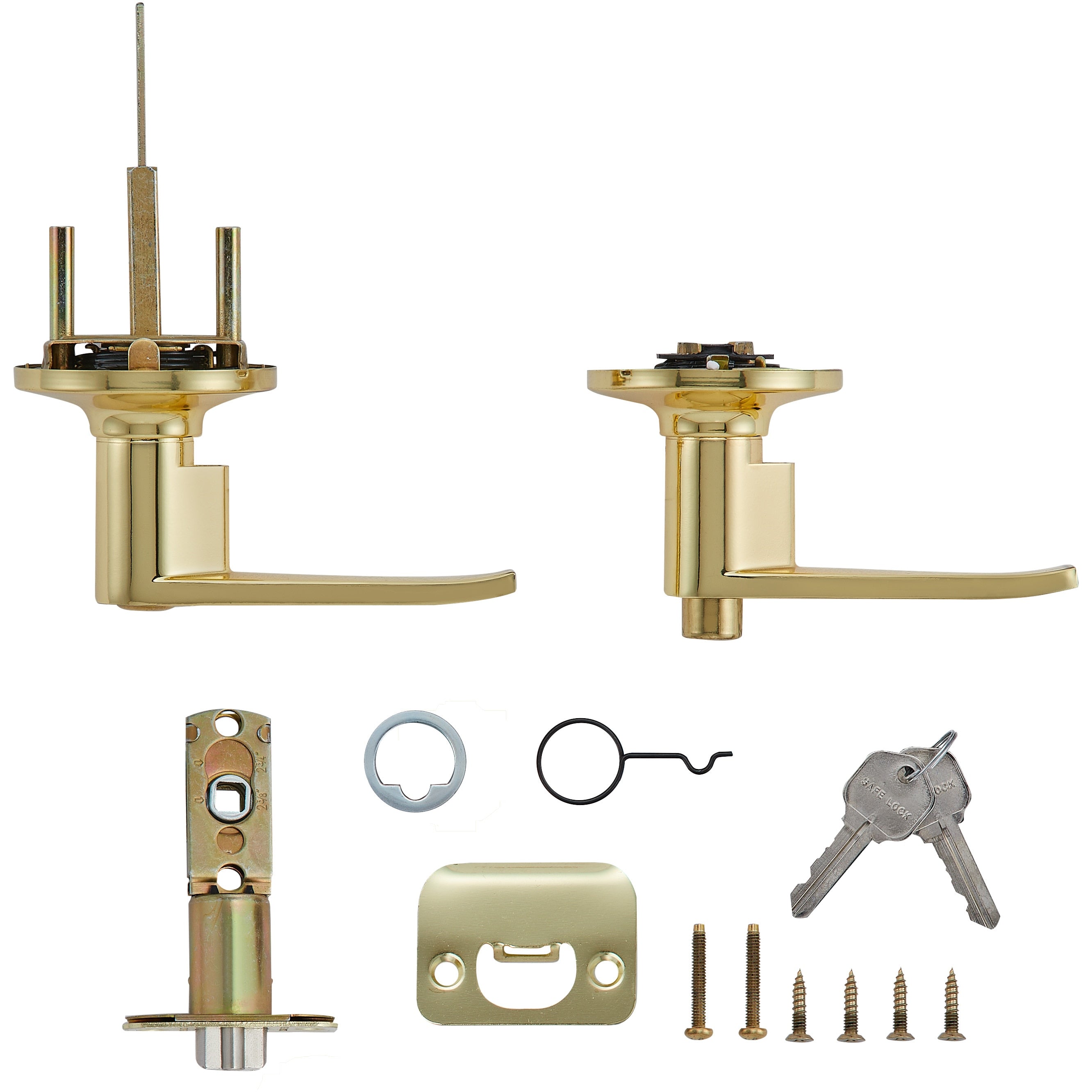 Safe Lock - Winston Lever - Polished Brass