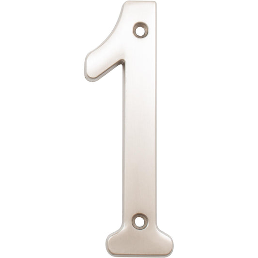 Stone Harbor Hardware Heavy-Duty House Numbers, #1, 4 Inches, Satin Nickel