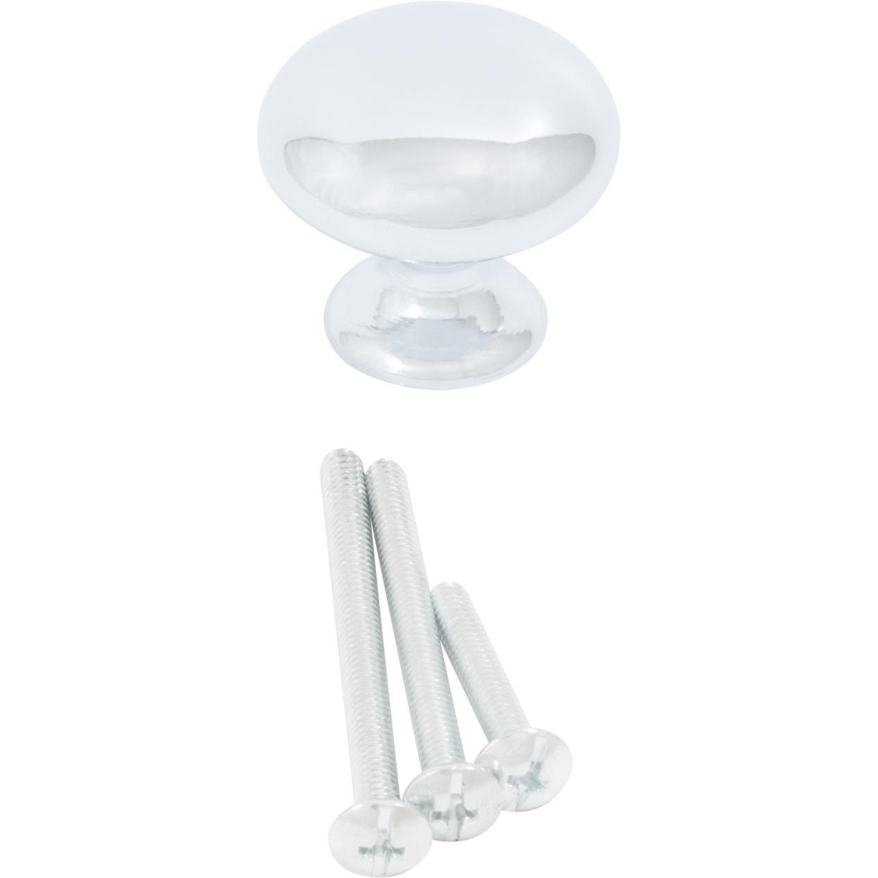 Stone Harbor Hardware Bi-Fold Closet Door Knob, 1-1/4 Inches, Polished Chrome