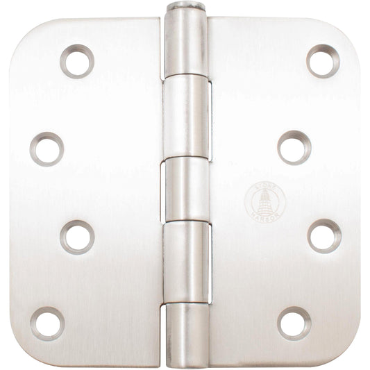 Stone Harbor Hardware Standard Hinge, 4 Inches, 5/8" Radius Corner, Bulk Pack (100 Each), Satin Stainless Steel