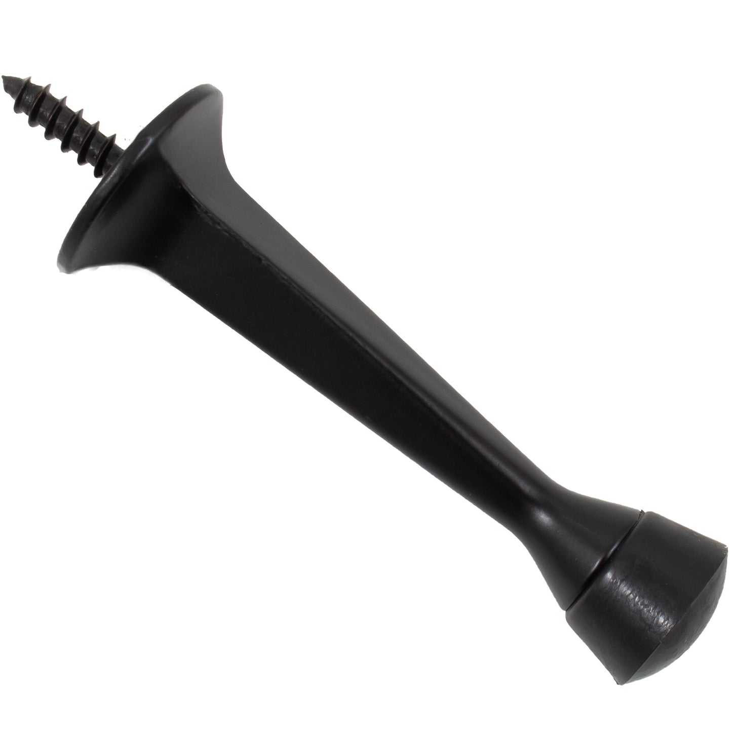 Stone Harbor Hardware Standard-Duty Solid Door Stop, 3 Inches, Matte Black
