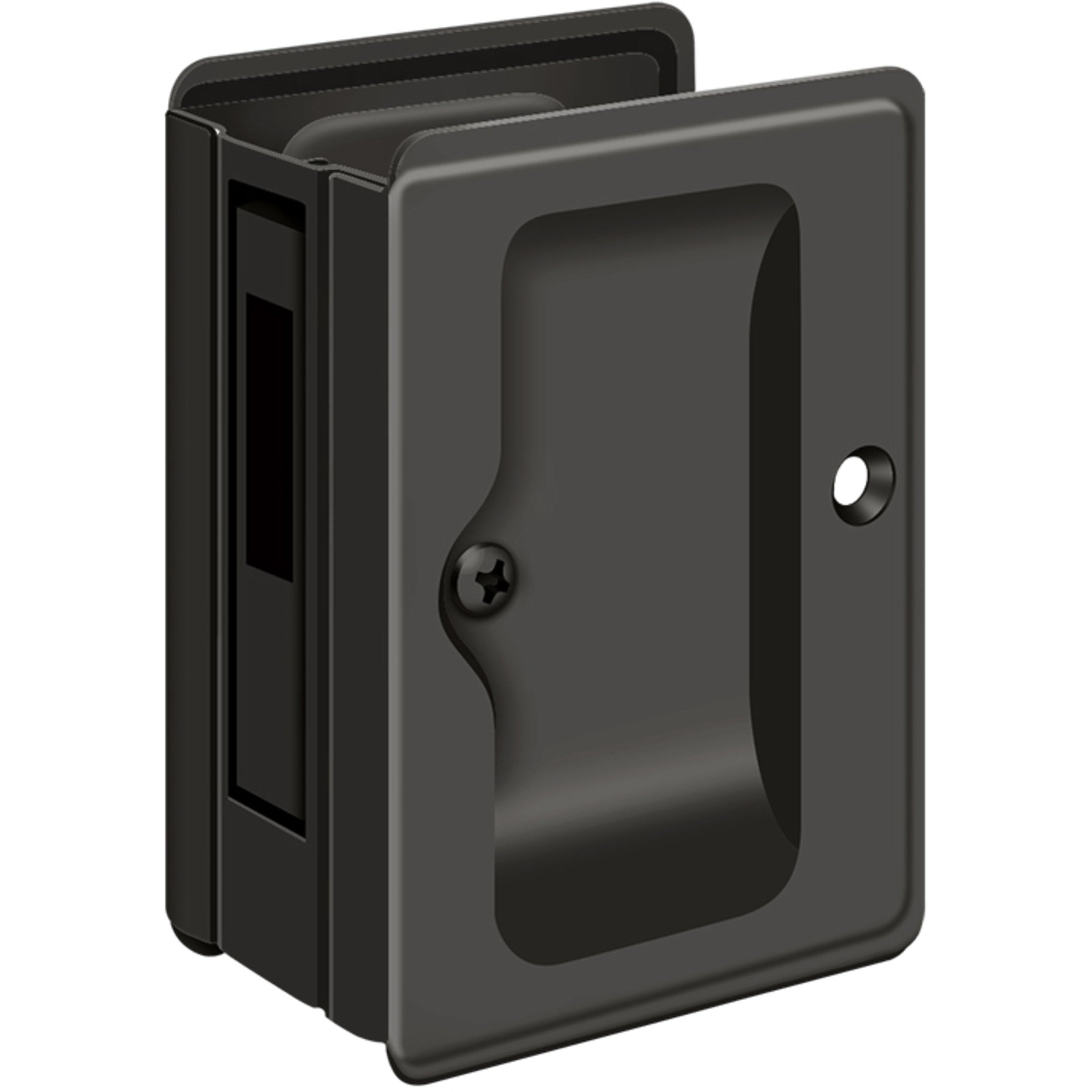 Tall Square Pocket Door Lock, for Converging Doors, Passage (Hall/Closet) Latch, Oil-Rubbed Bronze by Stone Harbor Hardware