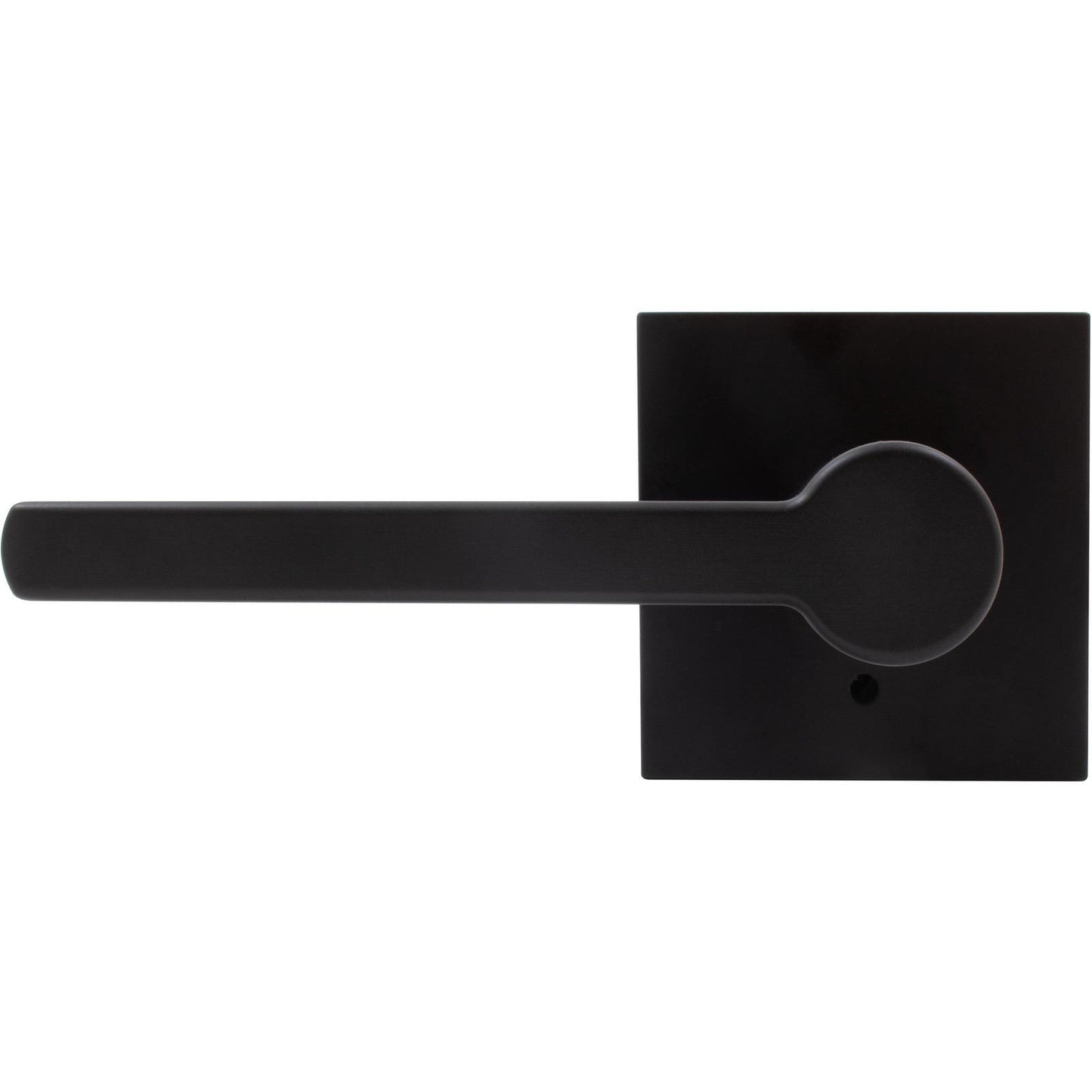 Stone Harbor Hardware Vienna Door Lever with Square Rosette, Privacy (Bed/Bath) Latch, Matte Black