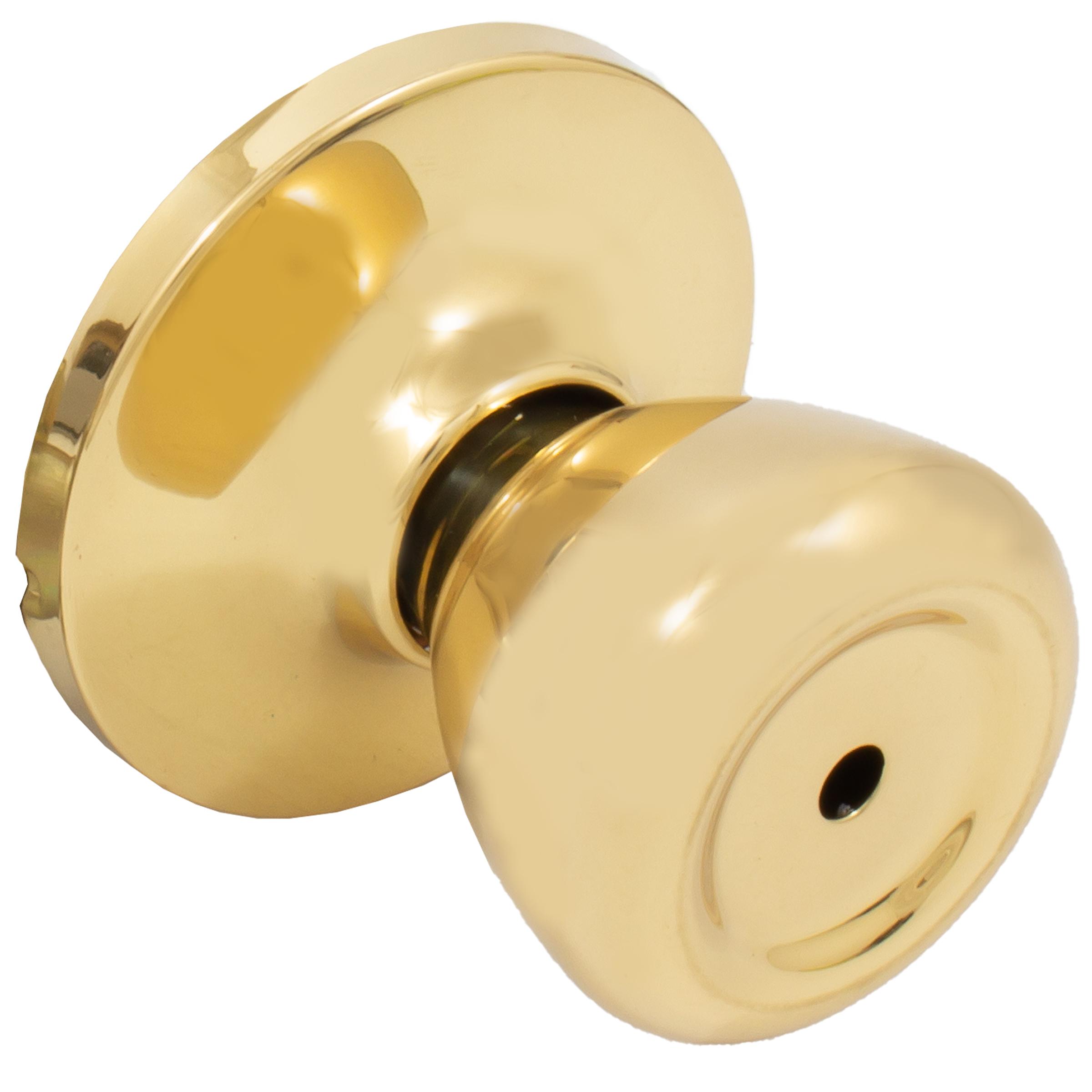 Stone Harbor Hardware Tulip Door Knob, Privacy (Bed/Bath) Latch, Polished Brass