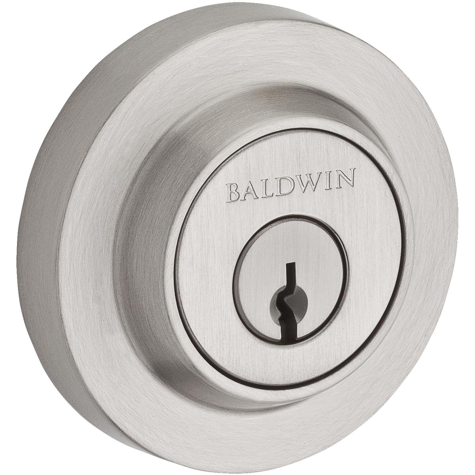Contemporary Round 1-Cyl Deadbolt - Satin Nickel