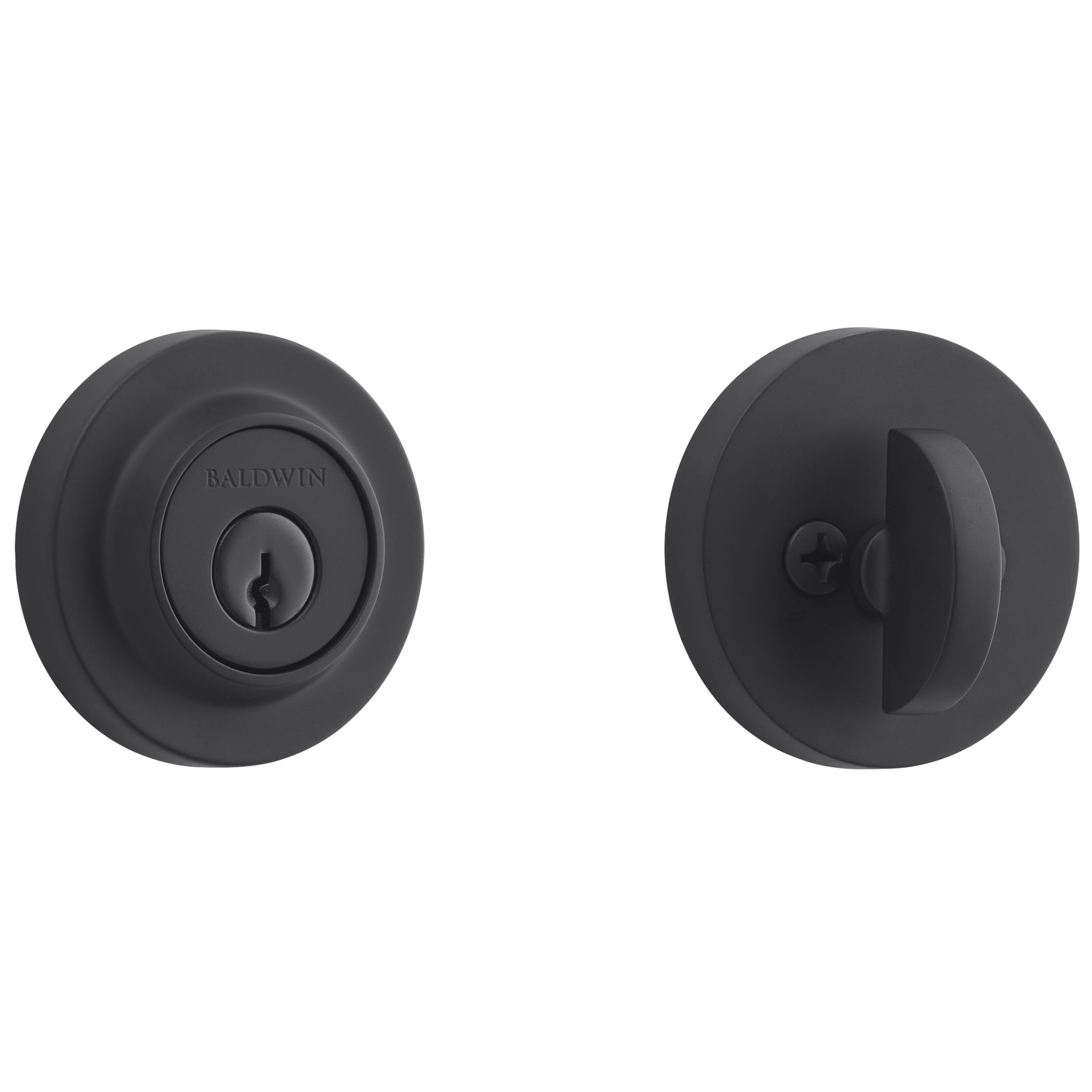 Contemporary Round 1-Cyl Deadbolt - Satin Black