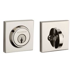 Contemporary Square 1-Cyl Deadbolt - Polished Nickel