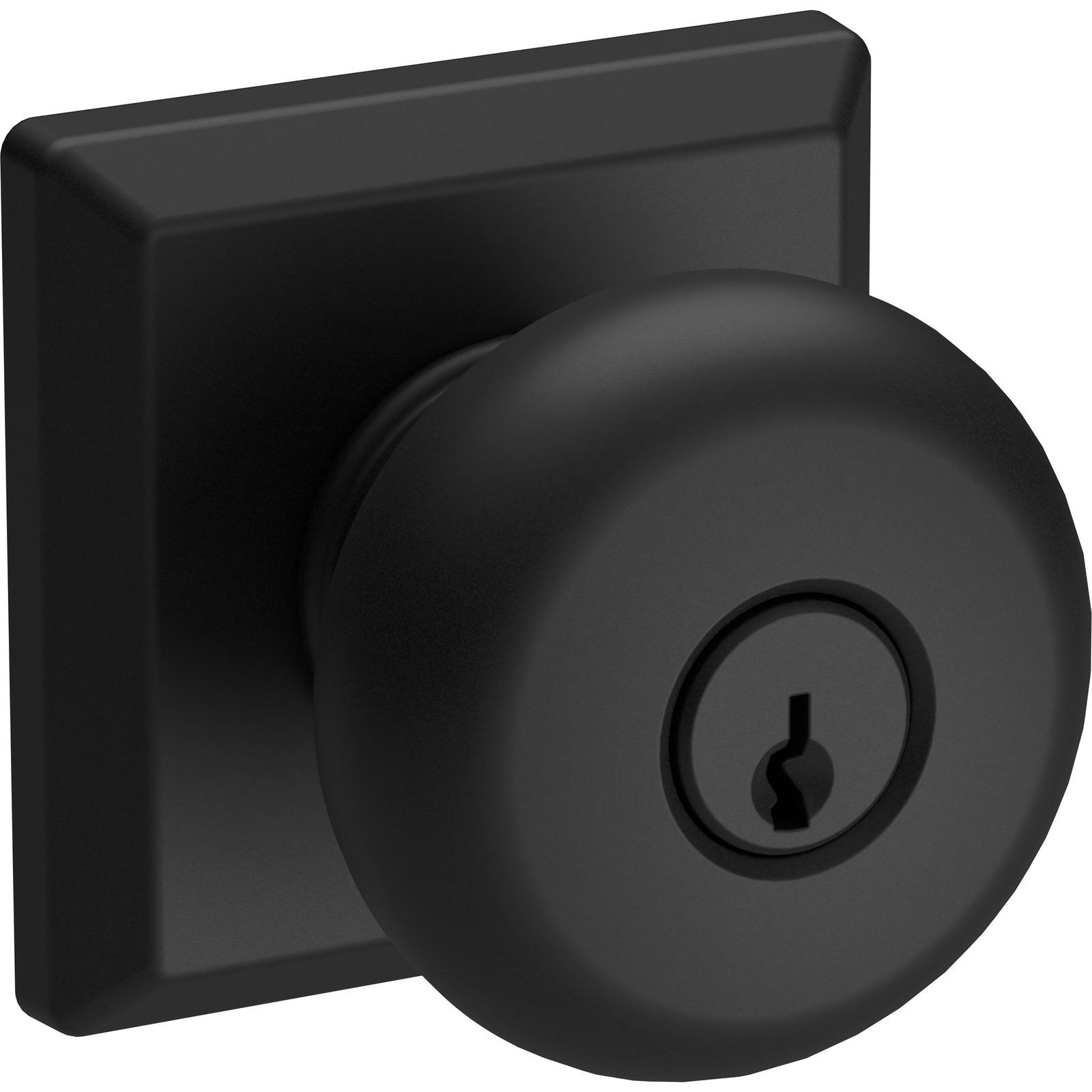 Round Knob / Square Rose - Satin Black
