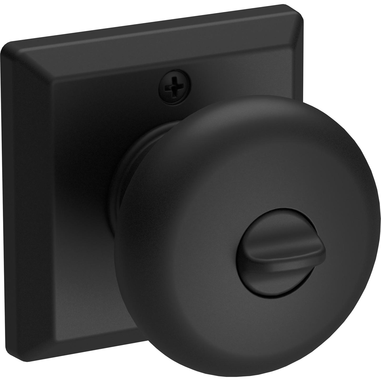 Round Knob / Square Rose - Satin Black