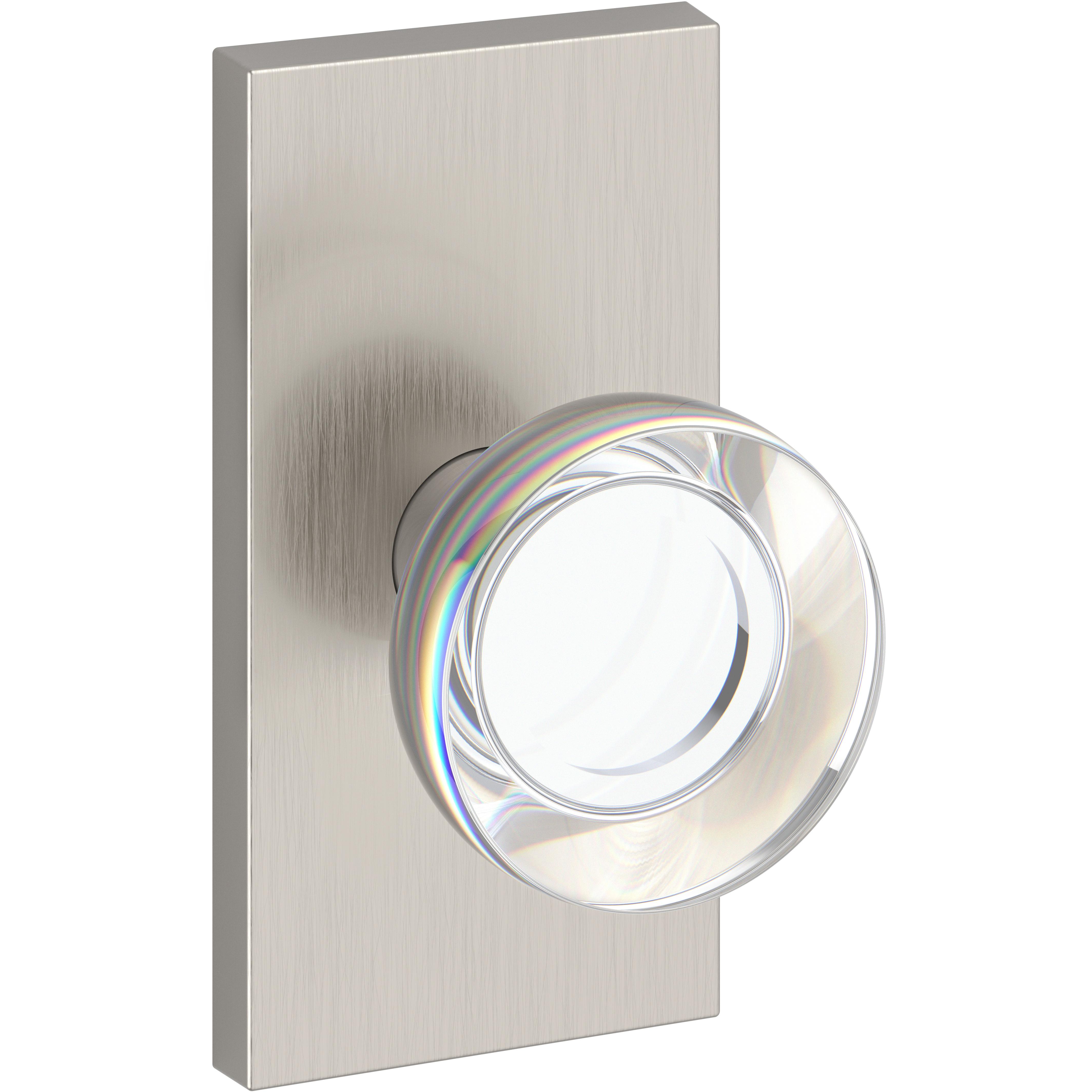 DS Contemporary Crystal / Contemporary 5" Rose - Satin Nickel