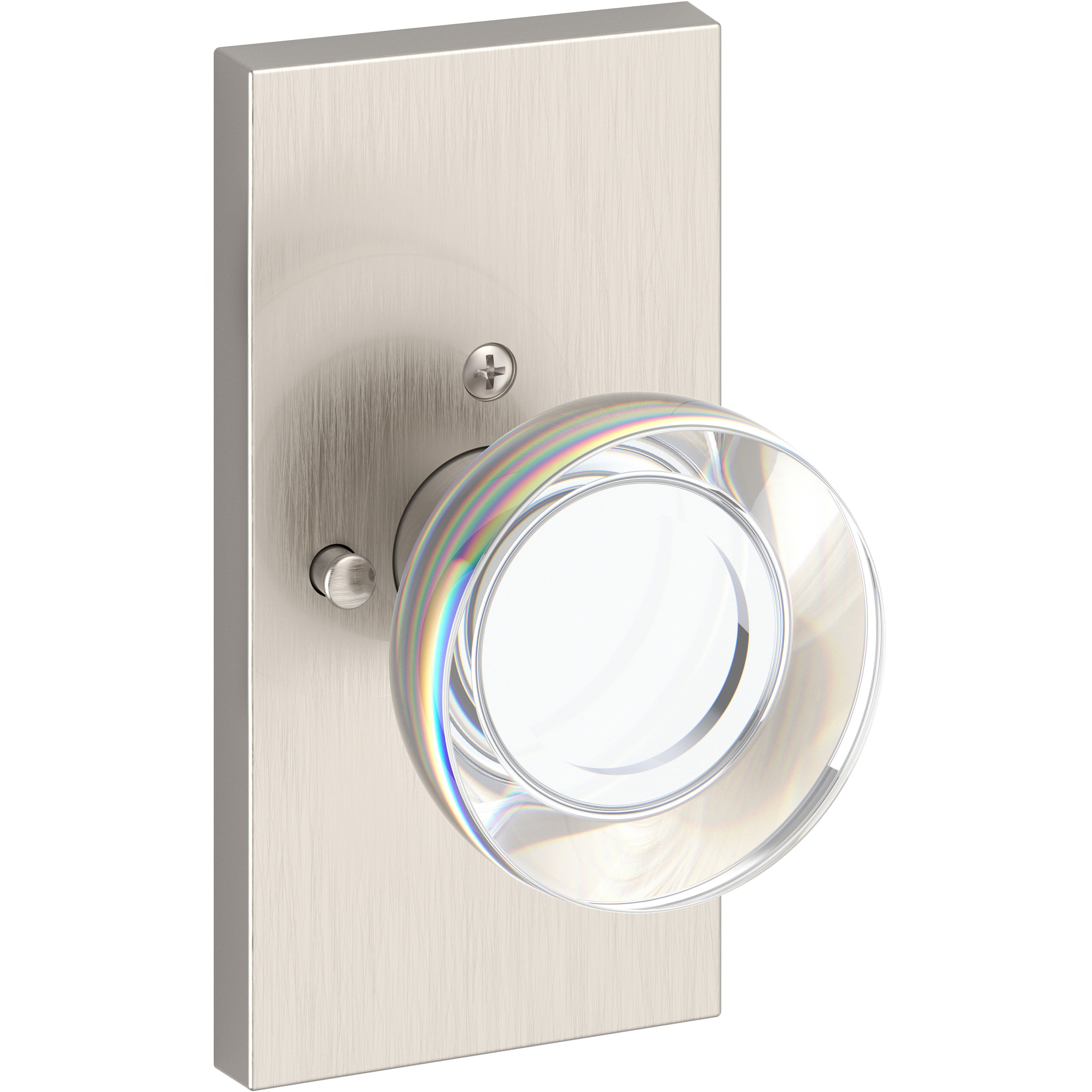 DS Contemporary Crystal / Contemporary 5" Rose - Satin Nickel