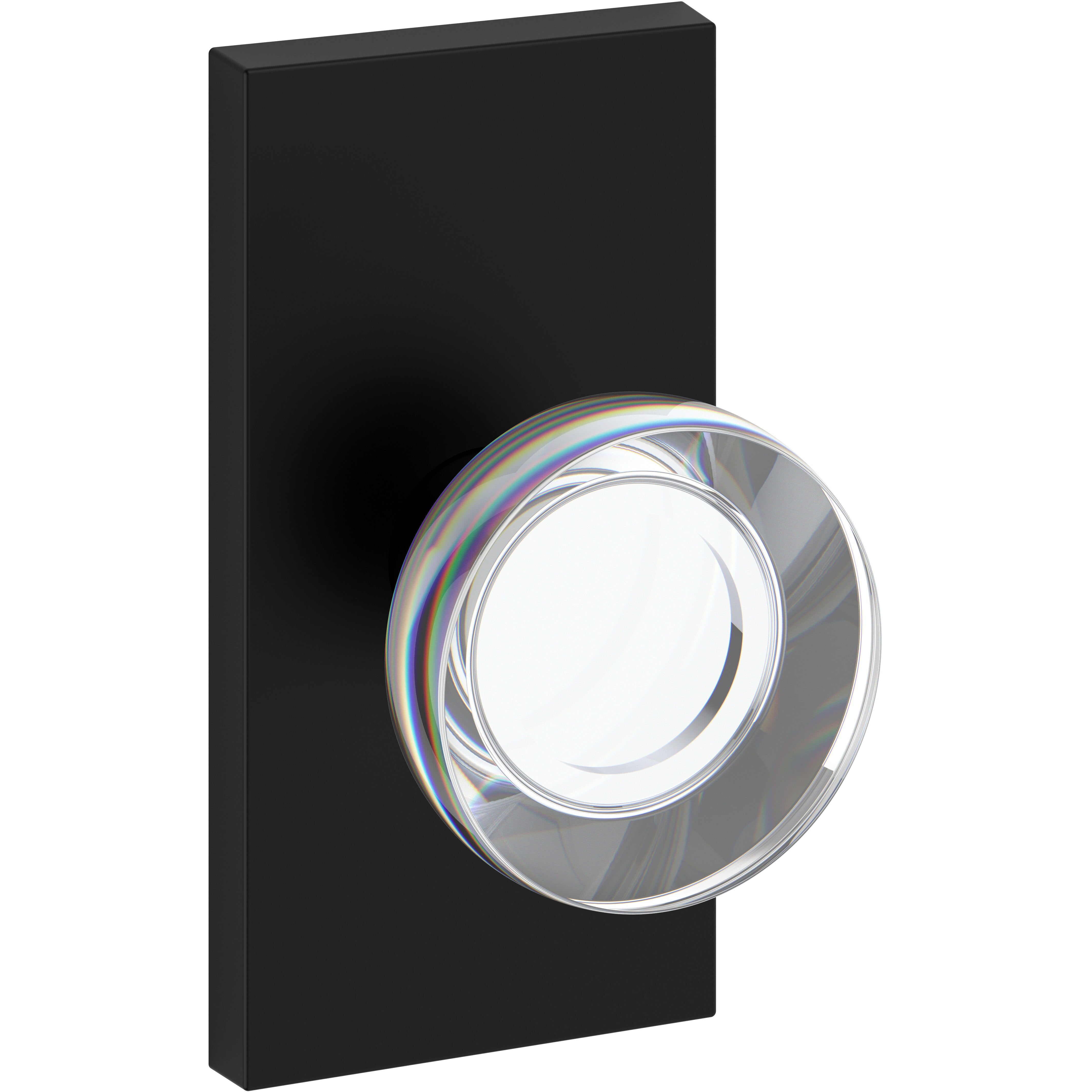 DS Contemporary Crystal / Contemporary 5" Rose - Satin Black