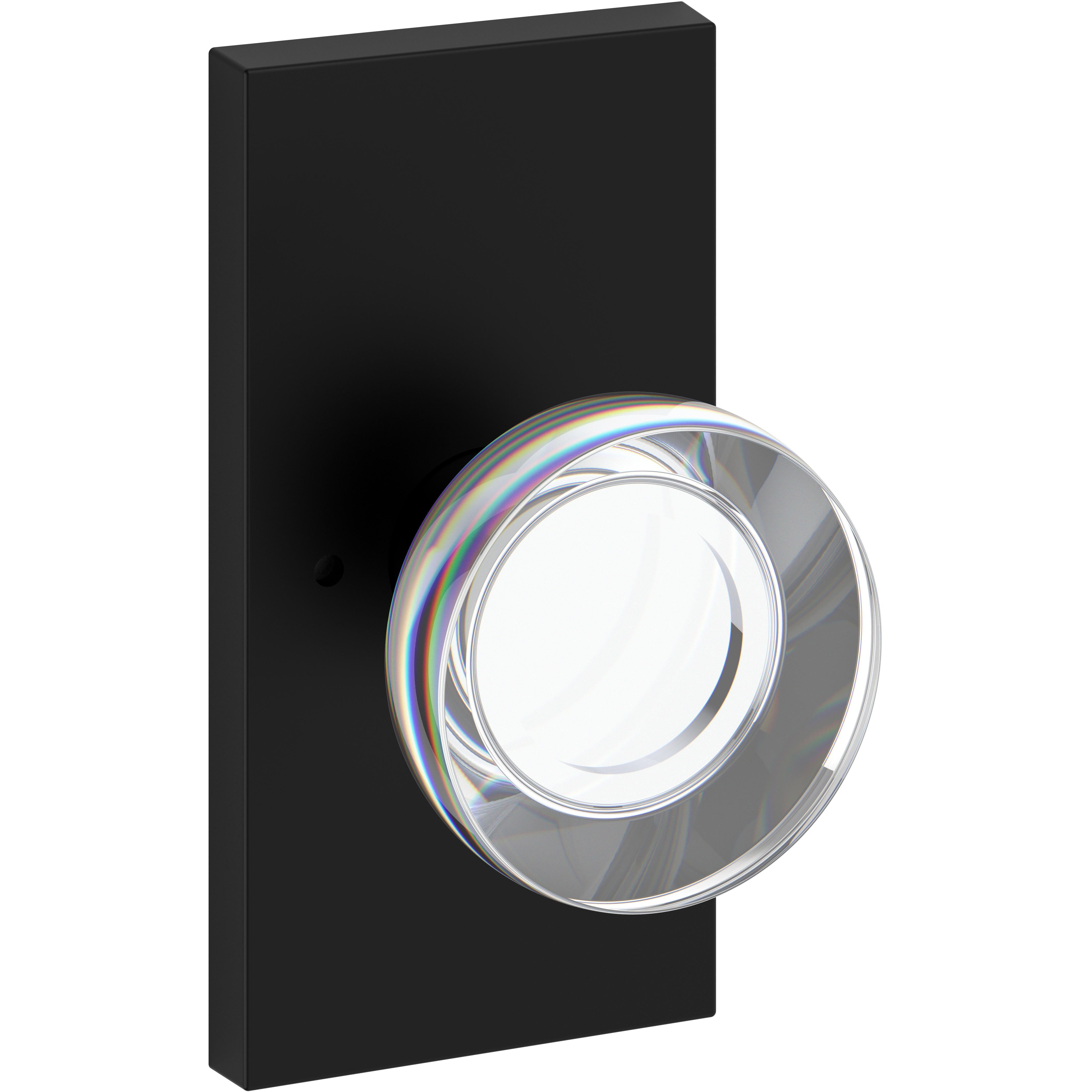 DS Contemporary Crystal / Contemporary 5" Rose - Satin Black