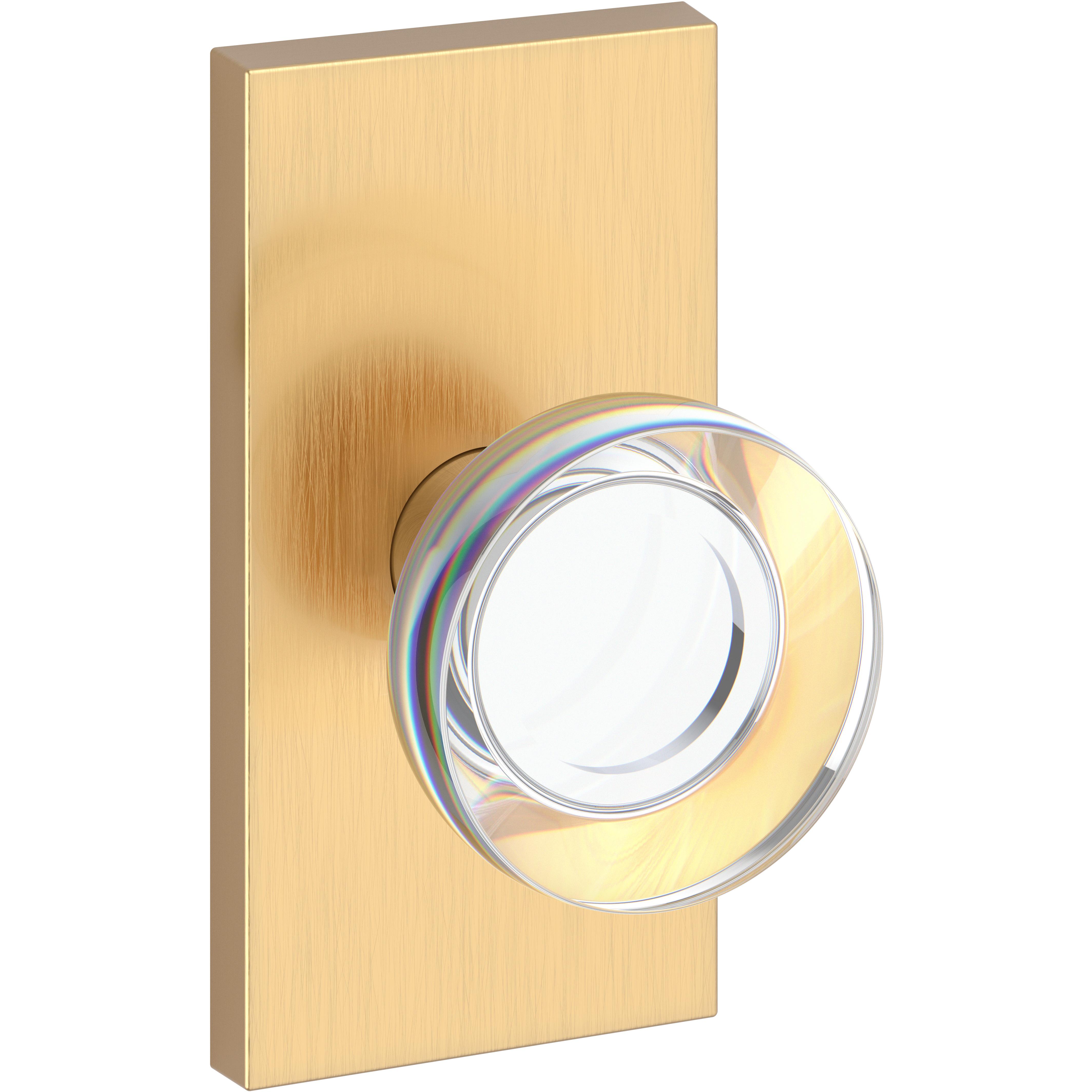 DS Contemporary Crystal / Contemporary 5" Rose - Satin Brass