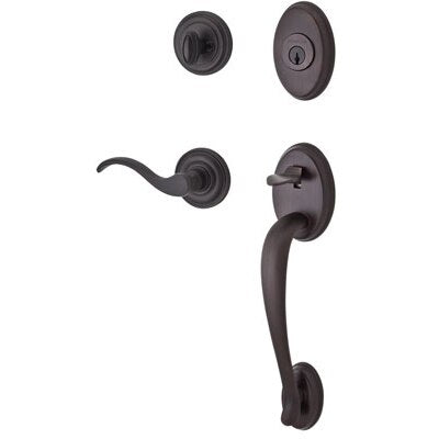 Columbus/Curve Lev/Rnd Rose Handleset - Venetian Bronze