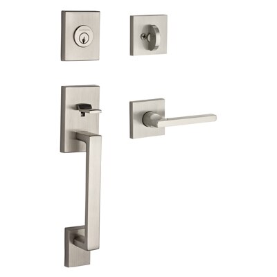 La Jolla Handleset with Square - Satin Nickel