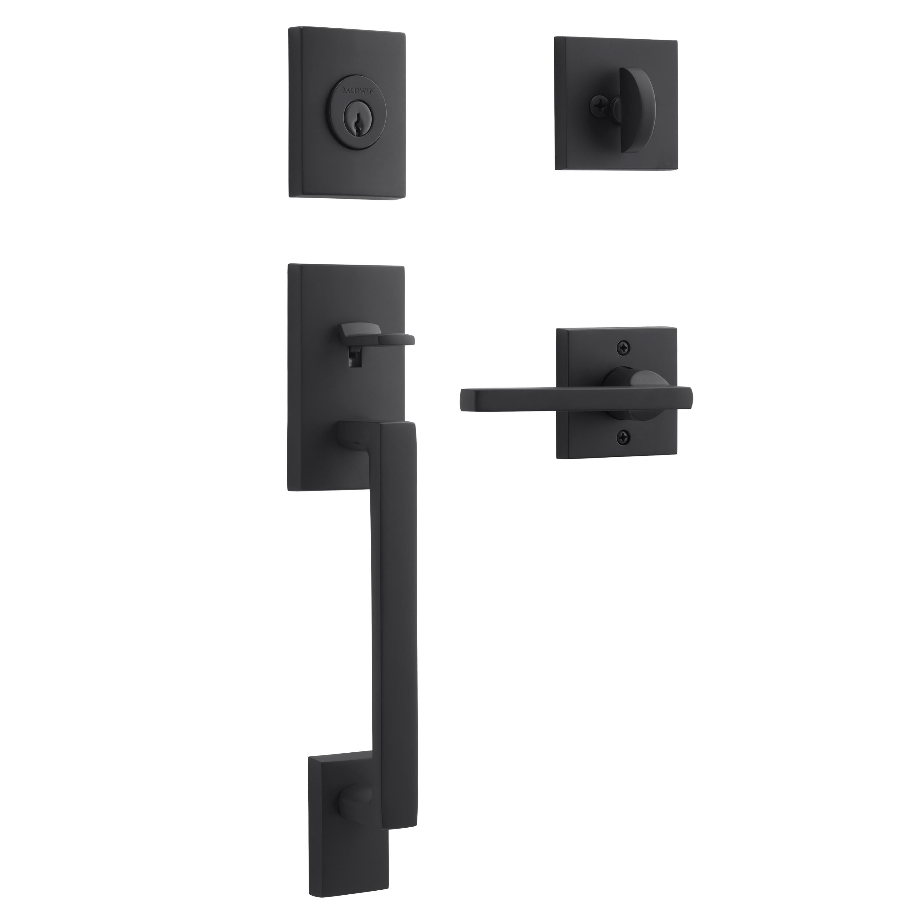 La Jolla Handleset with Square - Satin Black