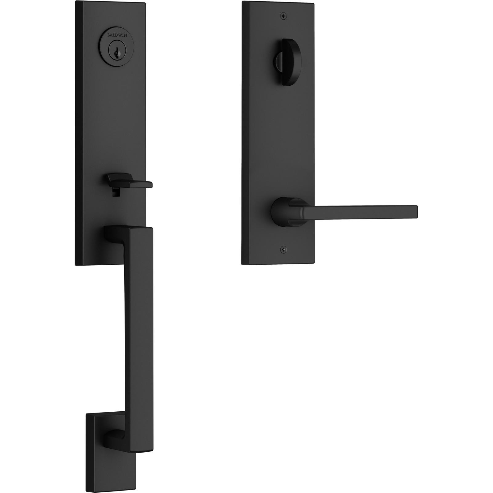 Seattle Emergency Egress Handleset with Square Lever - Satin Black