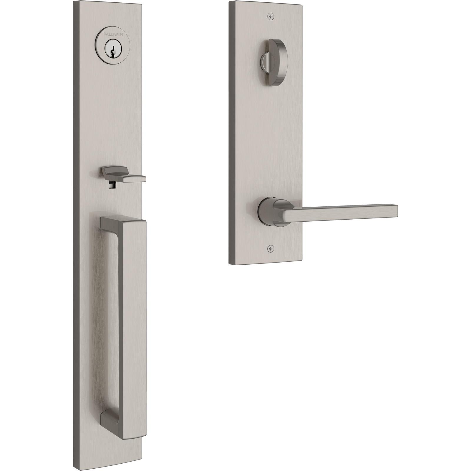 Santa Cruz Emergency Egress Handleset with Square Lever - Satin Nickel