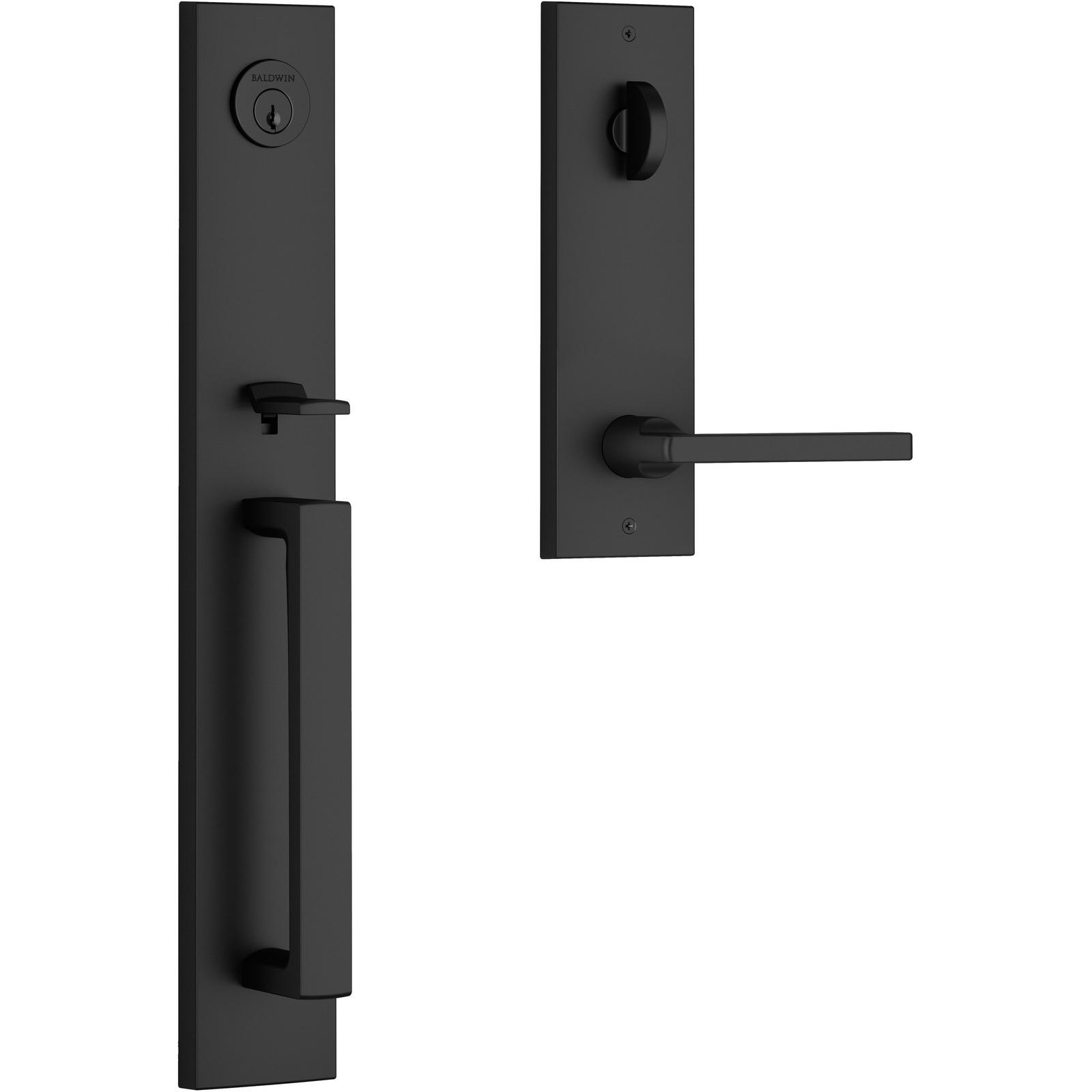 Santa Cruz Emergency Egress Handleset with Square Lever - Satin Black