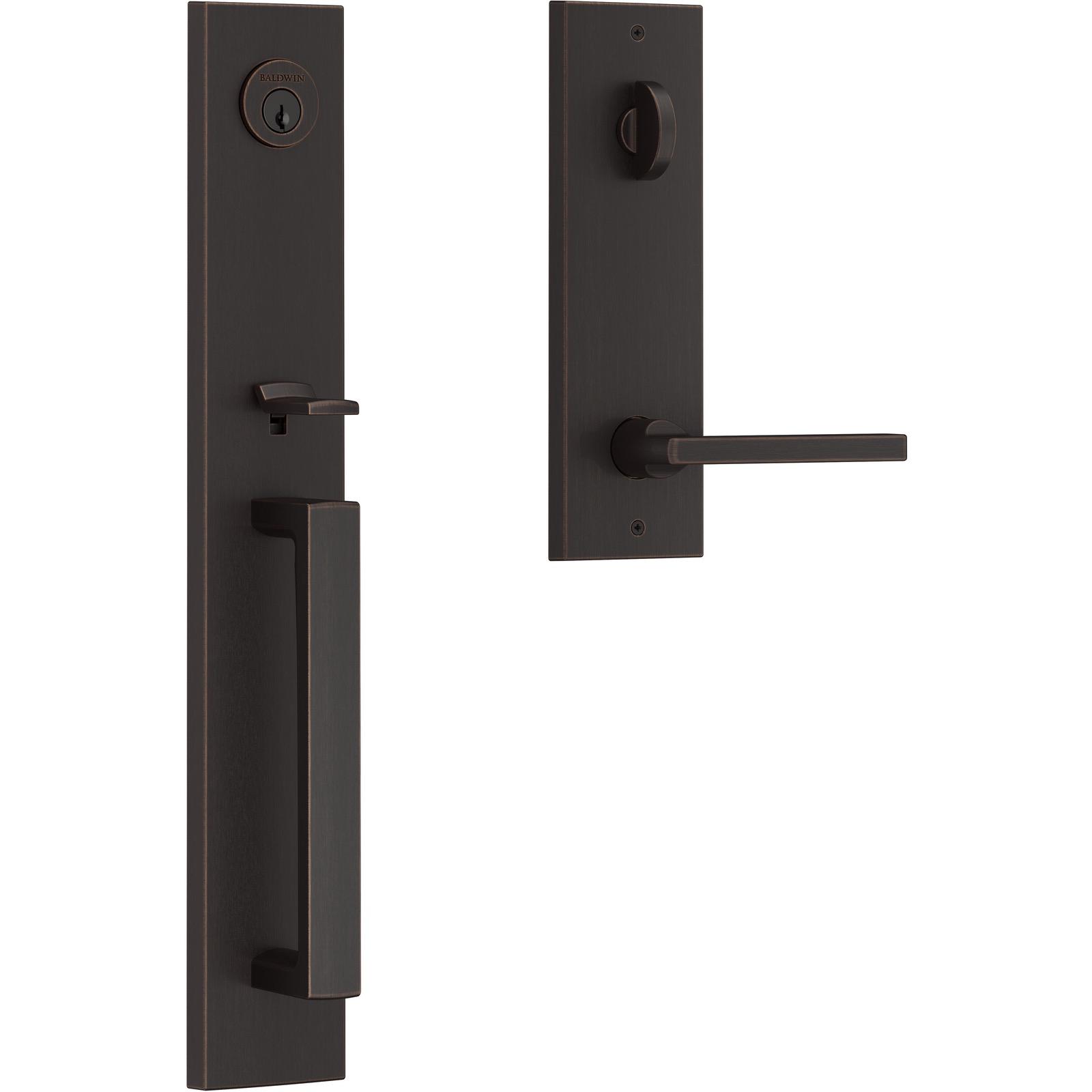 Santa Cruz Emergency Egress Handleset with Square Lever - Venetian Bronze