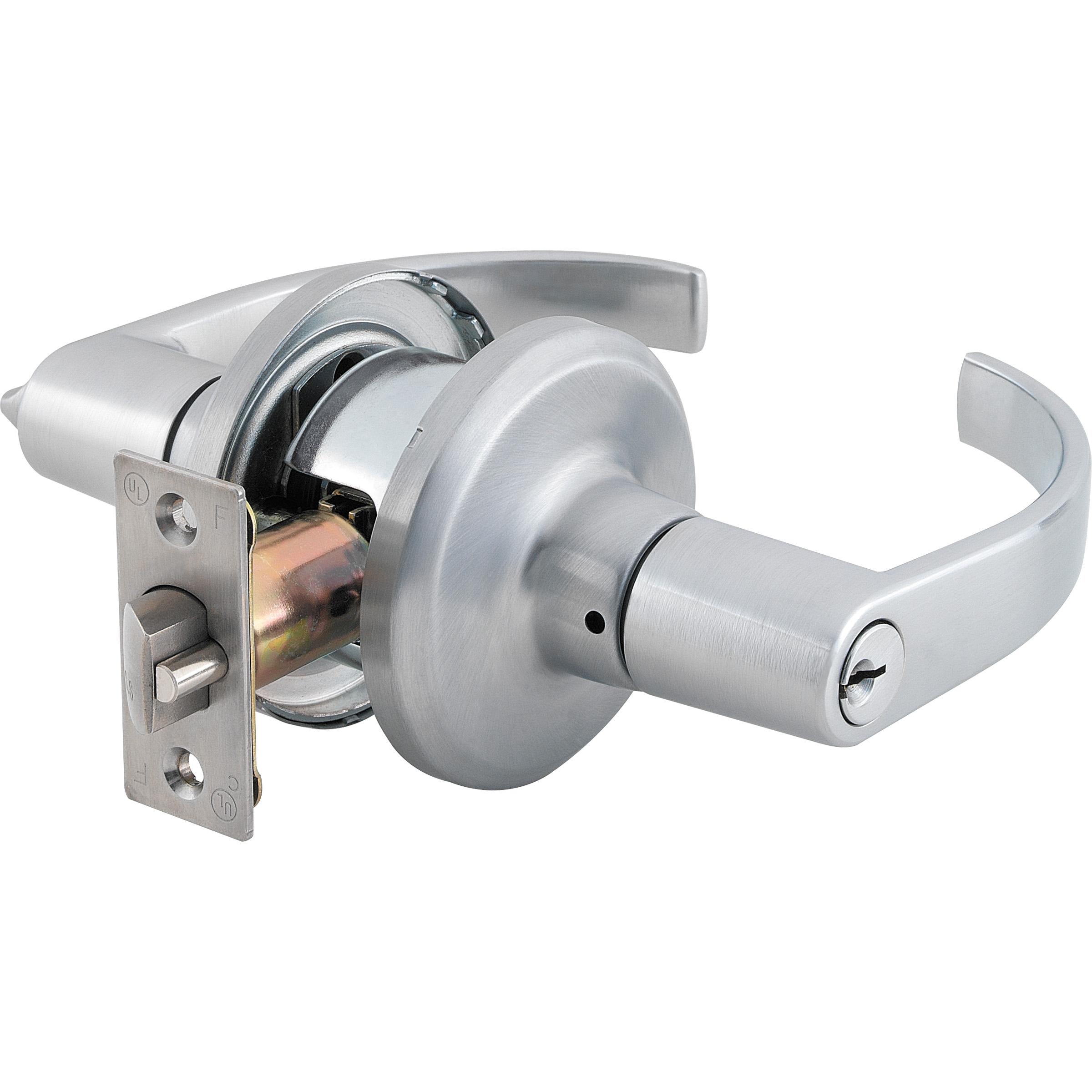 Stanley Commercial Hardware Commercial Entry Leverset from the QTL200 Collection, Office, Summit Style, Satin Chrome Fin